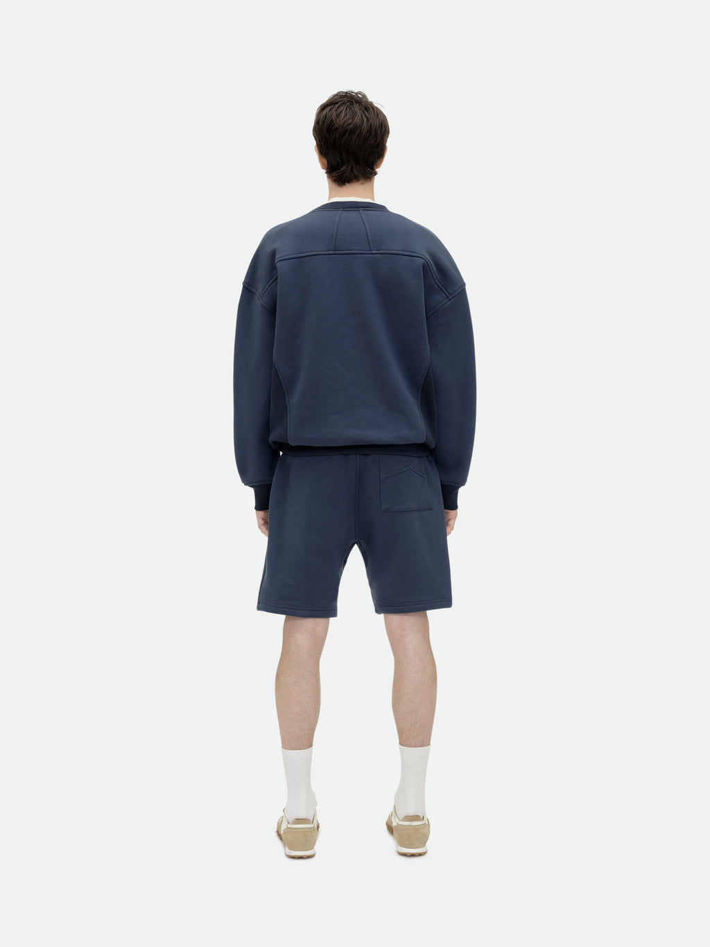 CLASSIQUE SWEAT SHORTS - NAVY\/YELLOW