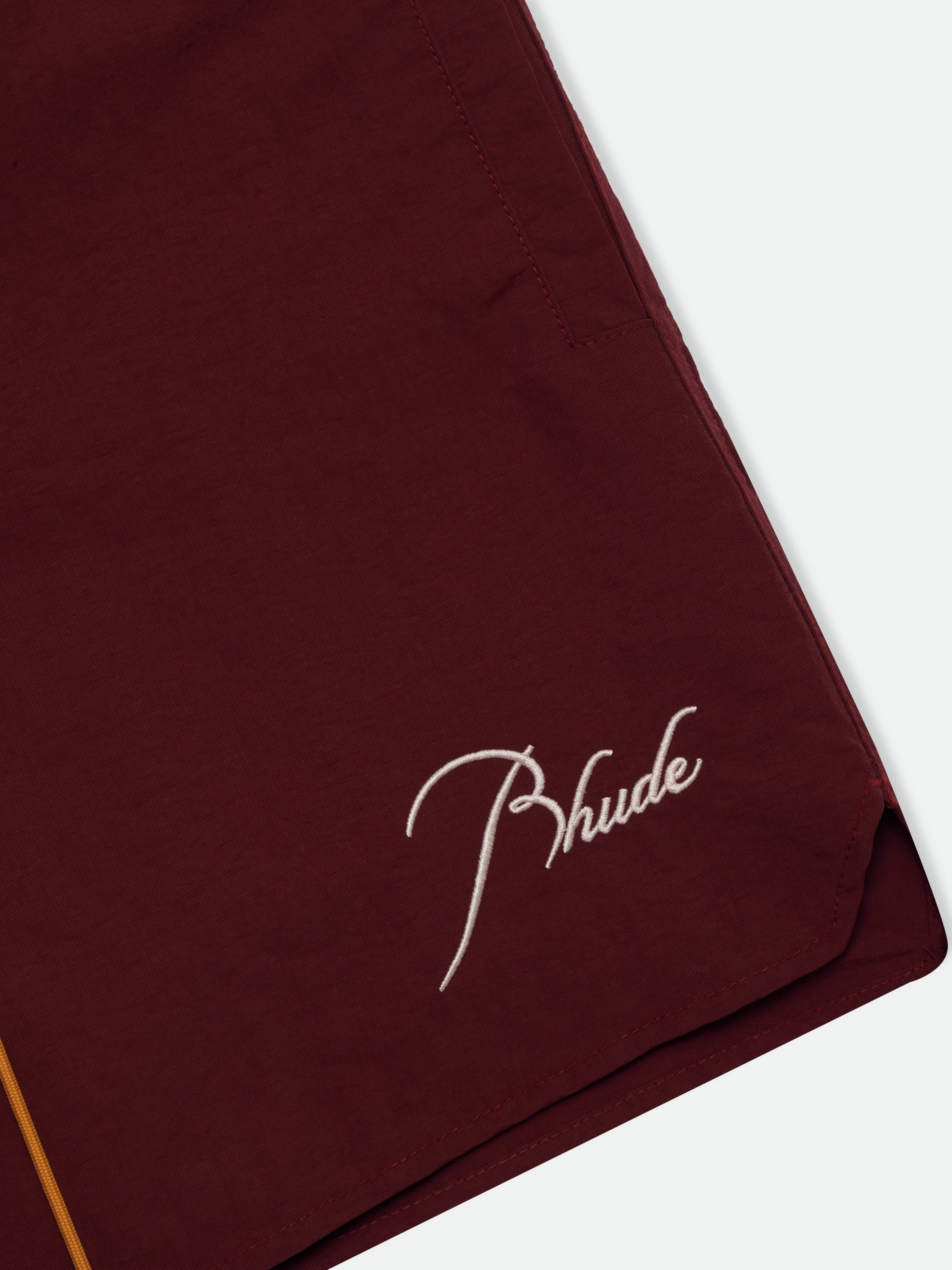 RHUDE RADIATOR SWIM TRUNKS - MAROON WHITE