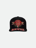 SAUSALITO CREST TRUCKER HAT - BLACK \/ WHITE \/ RED