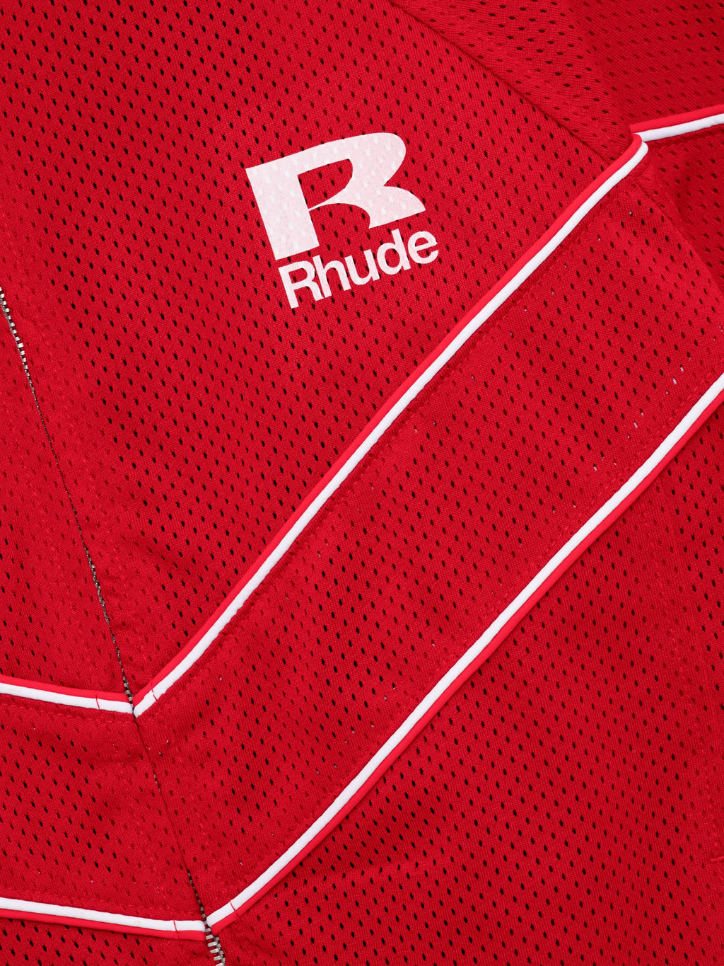 RHUDE MESH PIPING RAGLAN TRACK JACKET