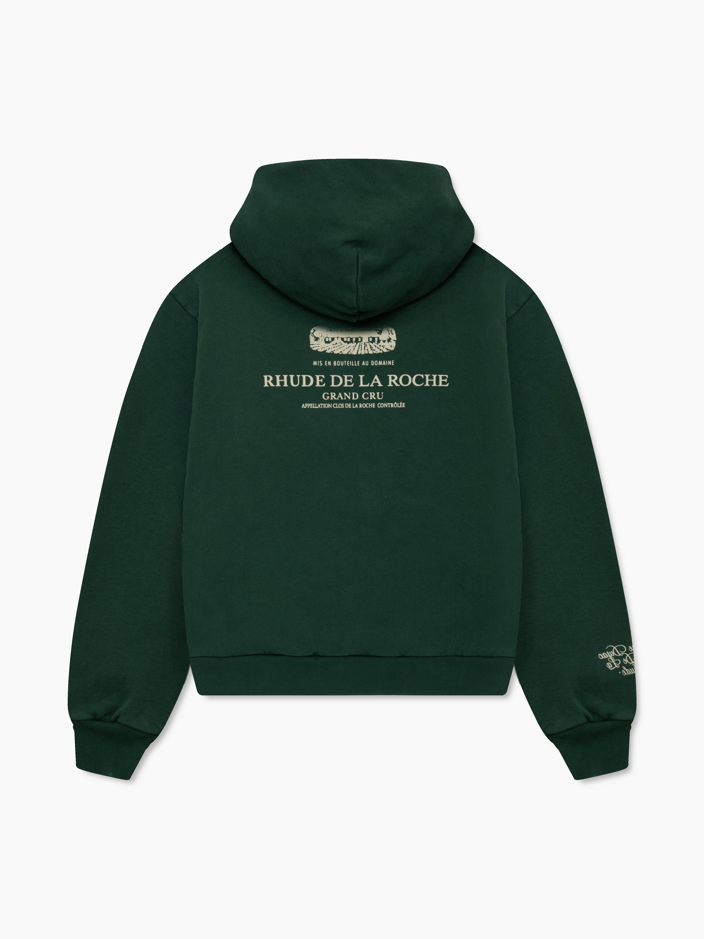 RHUDE x DOMAINE DUJAC HOODIE - GREEN \/ WHITE