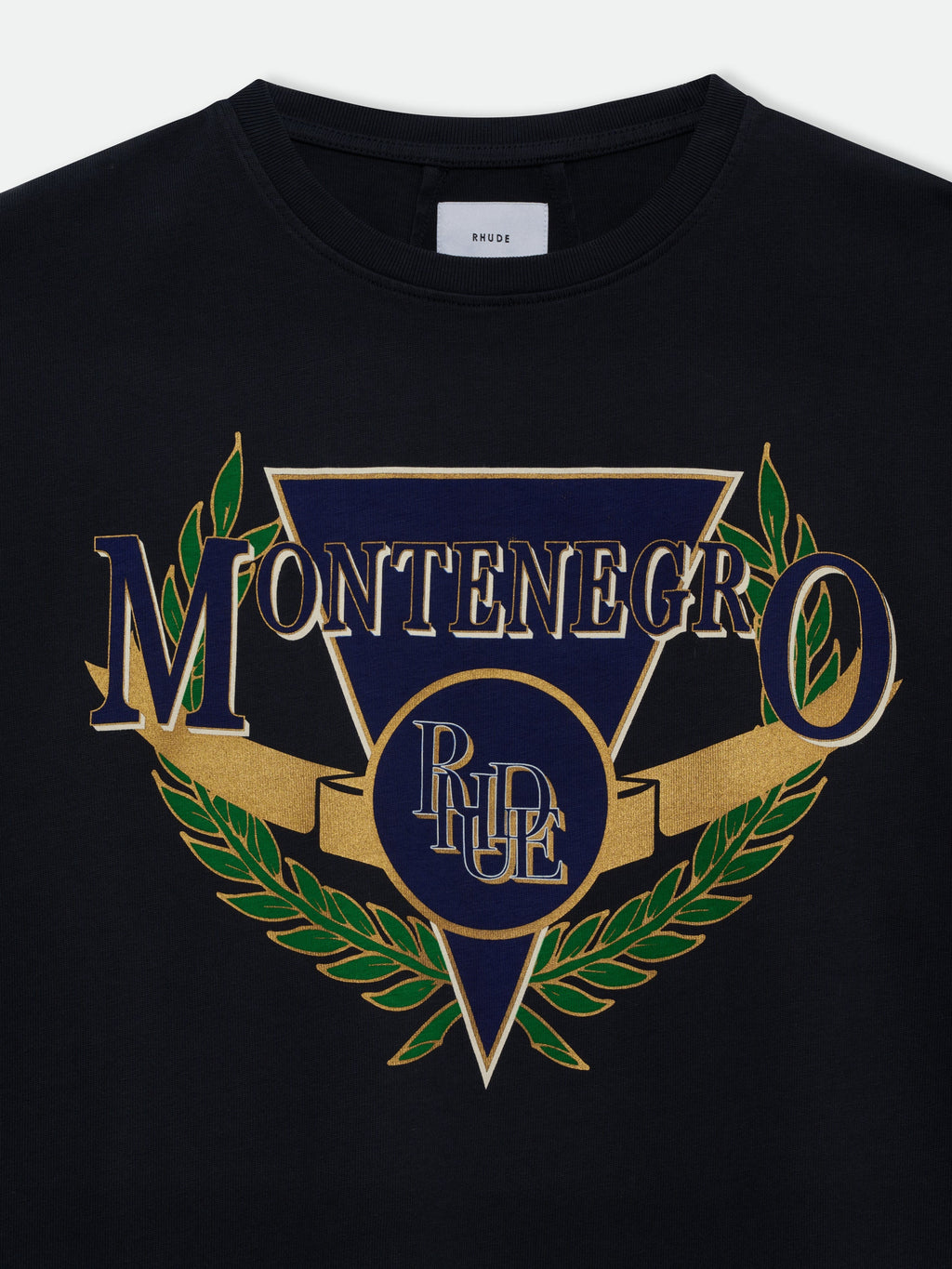 MONTENEGRO REGATTA LS TEE - VINTAGE BLACK\/ NAVY\/ GREEN