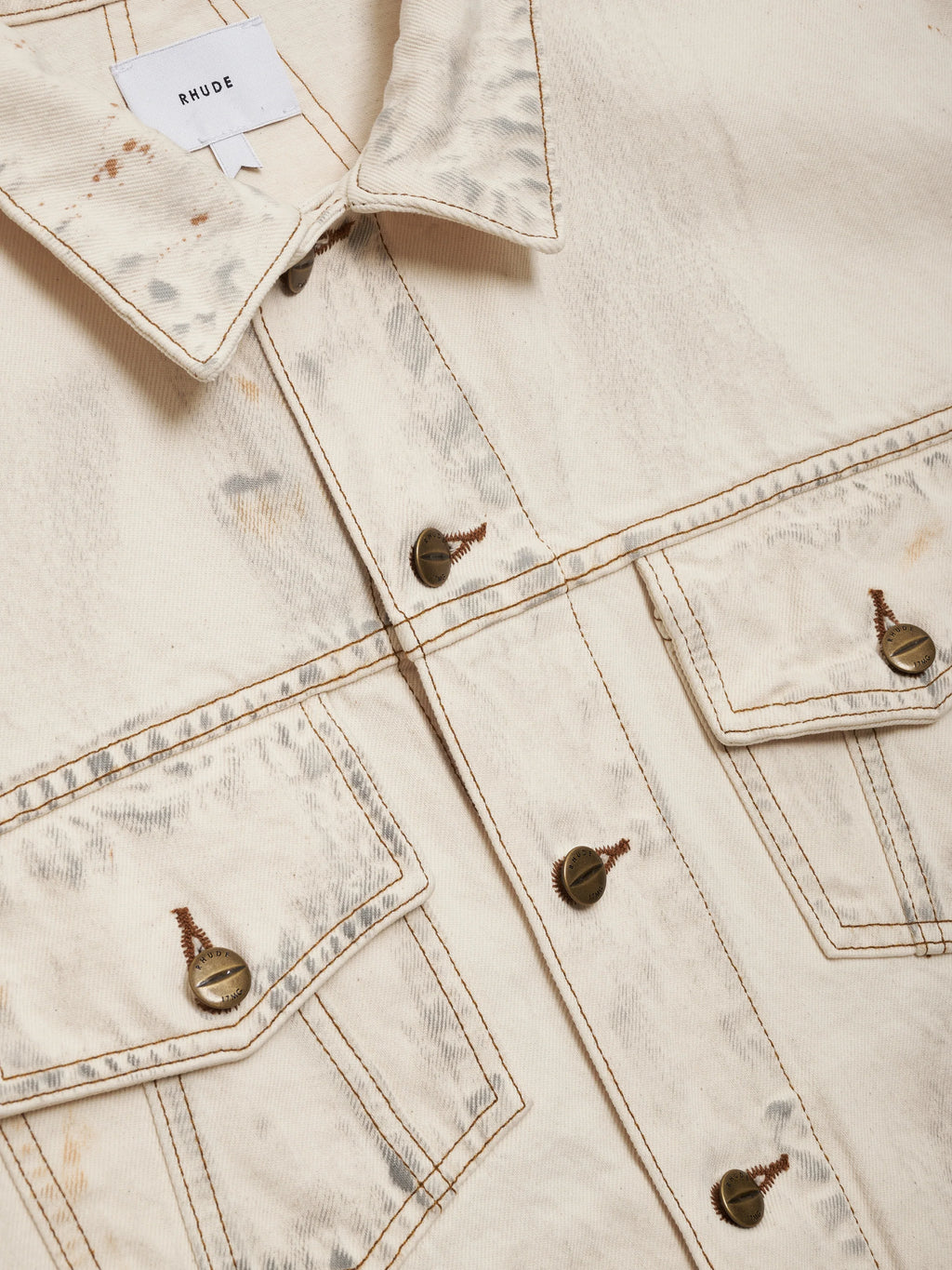 DROP-NECK DENIM TRUCKER JACKET