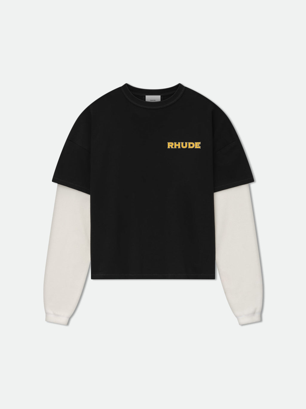 RHUDE STEEL DOUBLE-LAYERED TEE - VTG BLACK