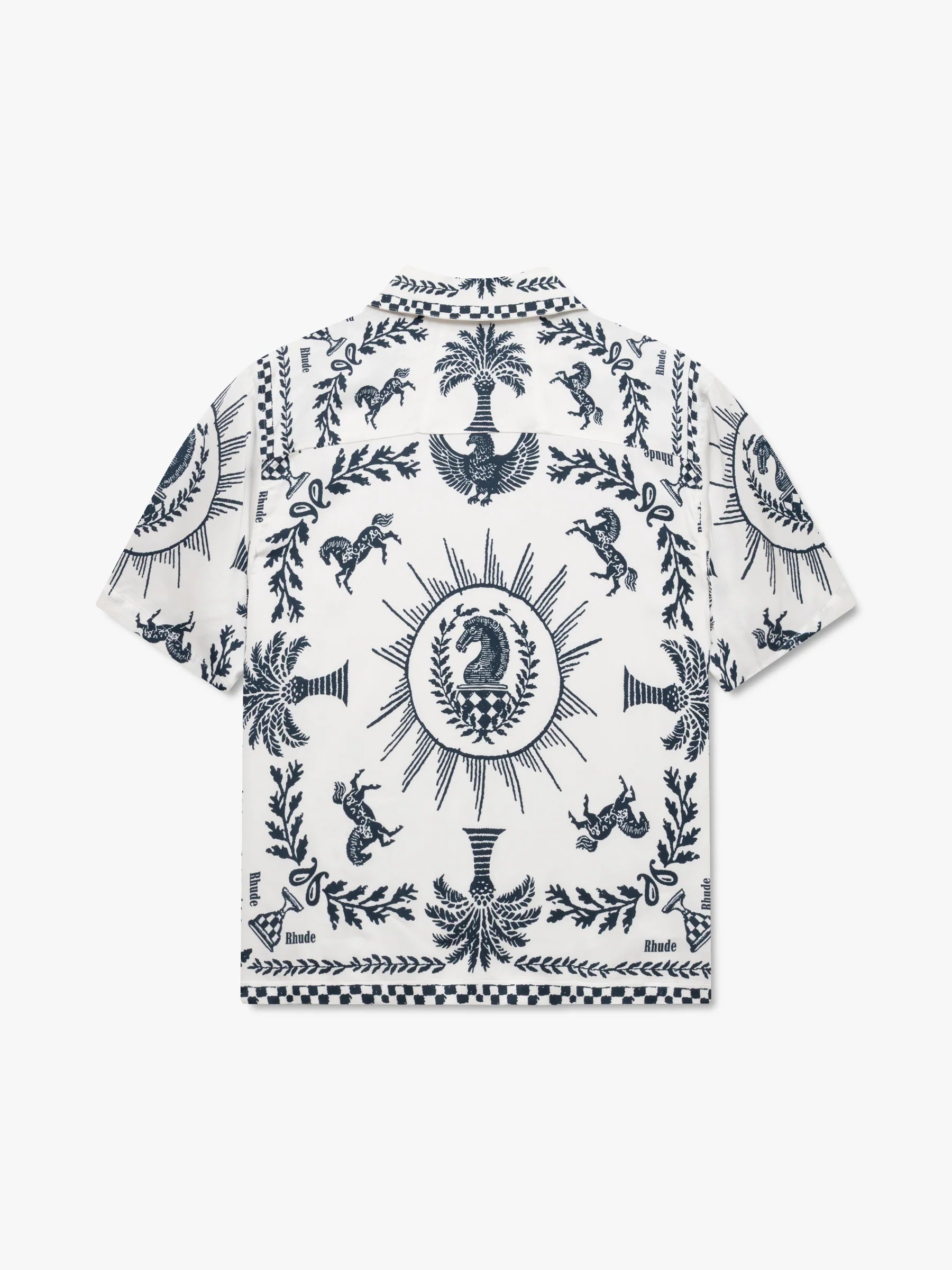 REGISTA TILE PRINT BUTTON-UP SHIRT