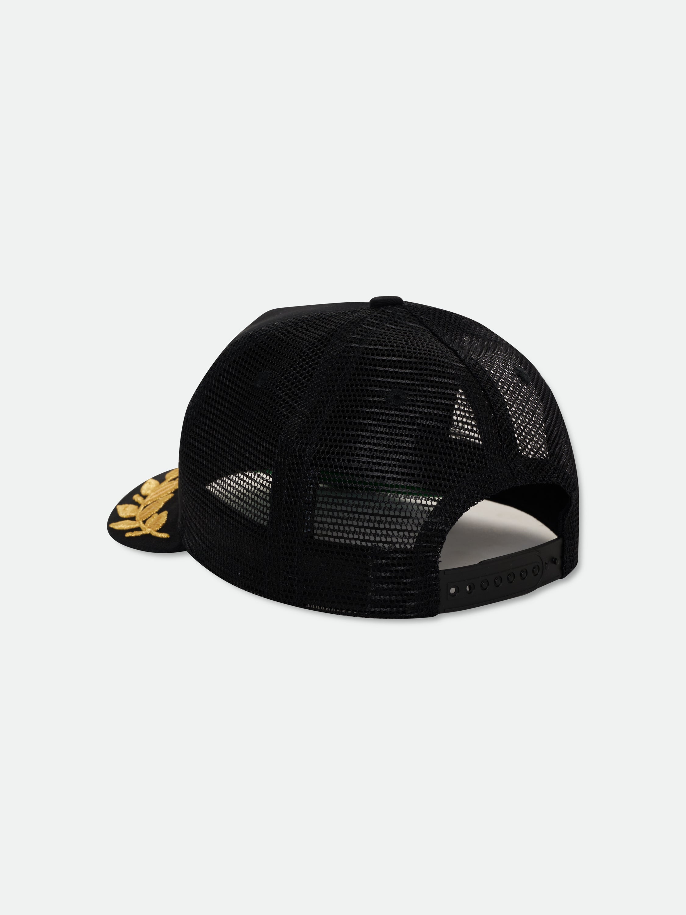 MONTENEGRO REGATTA TRUCKER HAT - BLACK \/ NAVY \/ GOLD