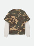 CAMO DOUBLE-LAYERED TEE - MULTI GREEN
