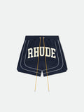 BAGGY COLLEGIATE LOGO SHORT - NAVY\/CREAM