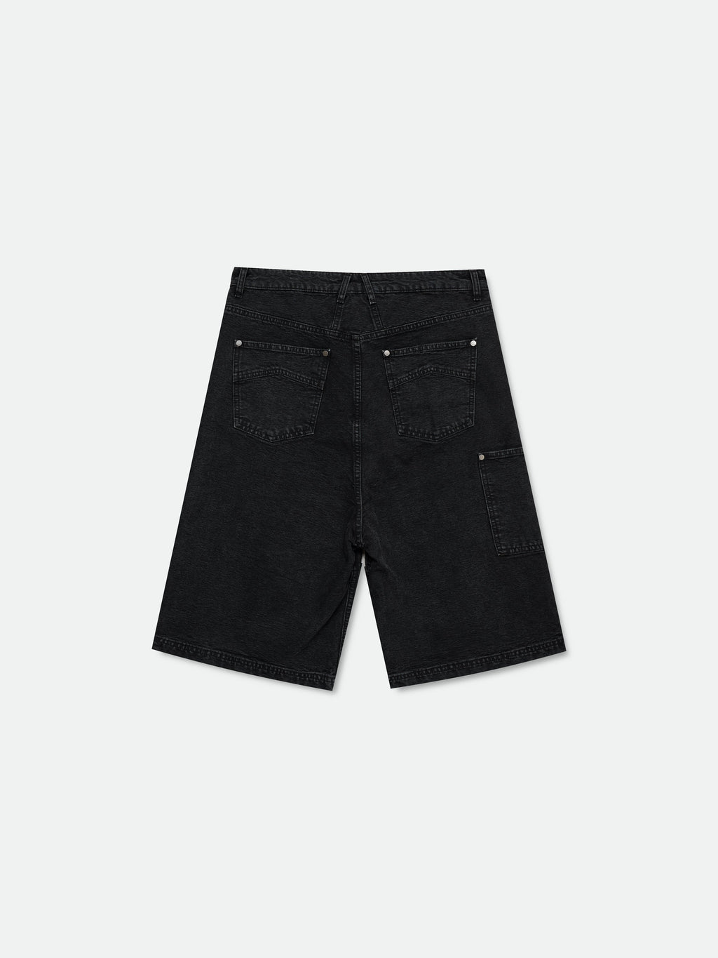 WASHED CANVAS REZA SHORT - BLACK