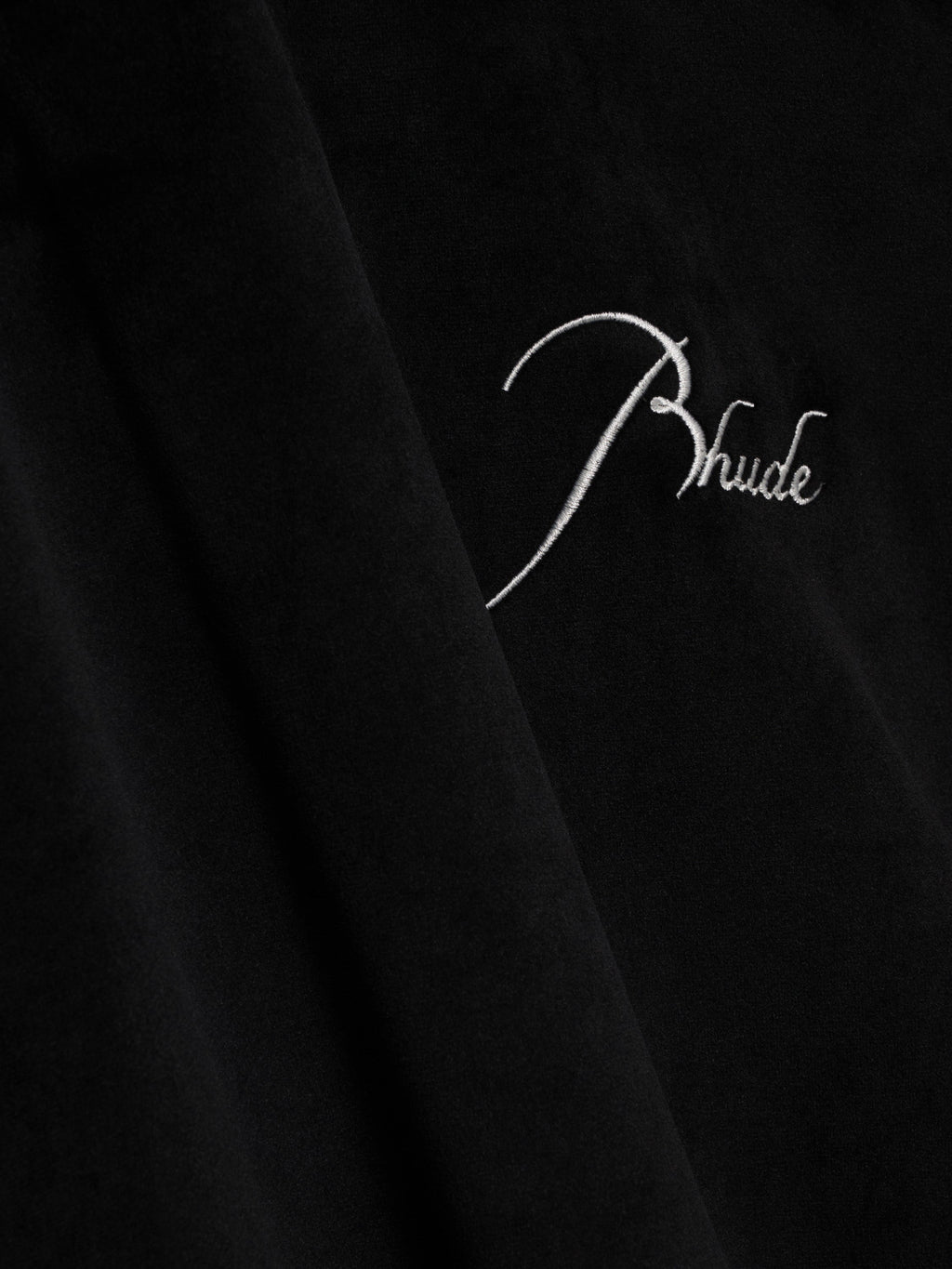 VELOUR CLASSIQUE CREWNECK - BLACK\/ WHITE