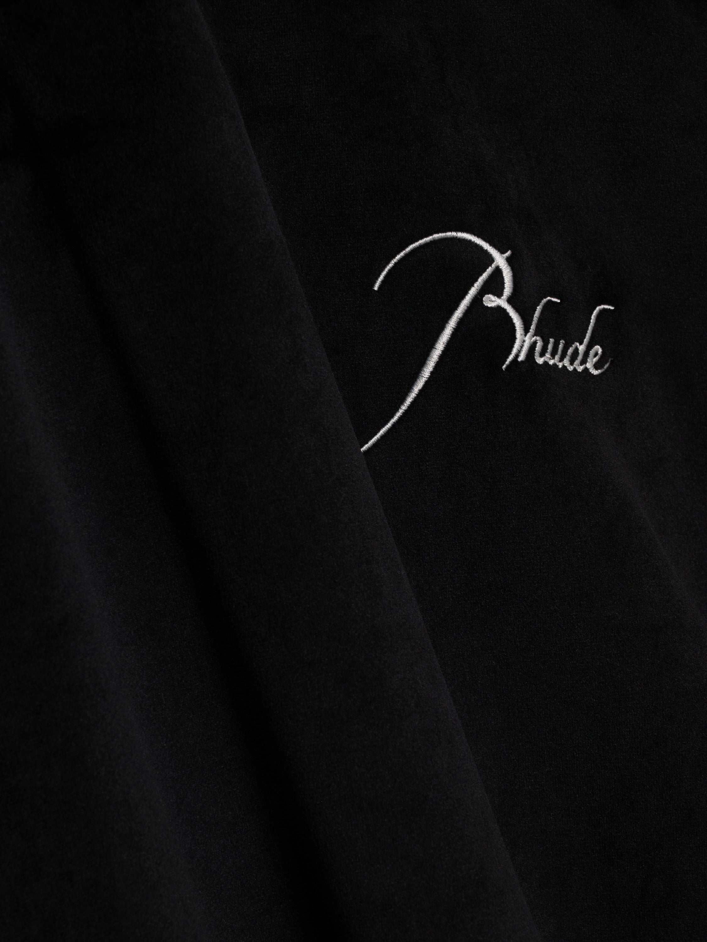 VELOUR CLASSIQUE CREWNECK - BLACK\/ WHITE