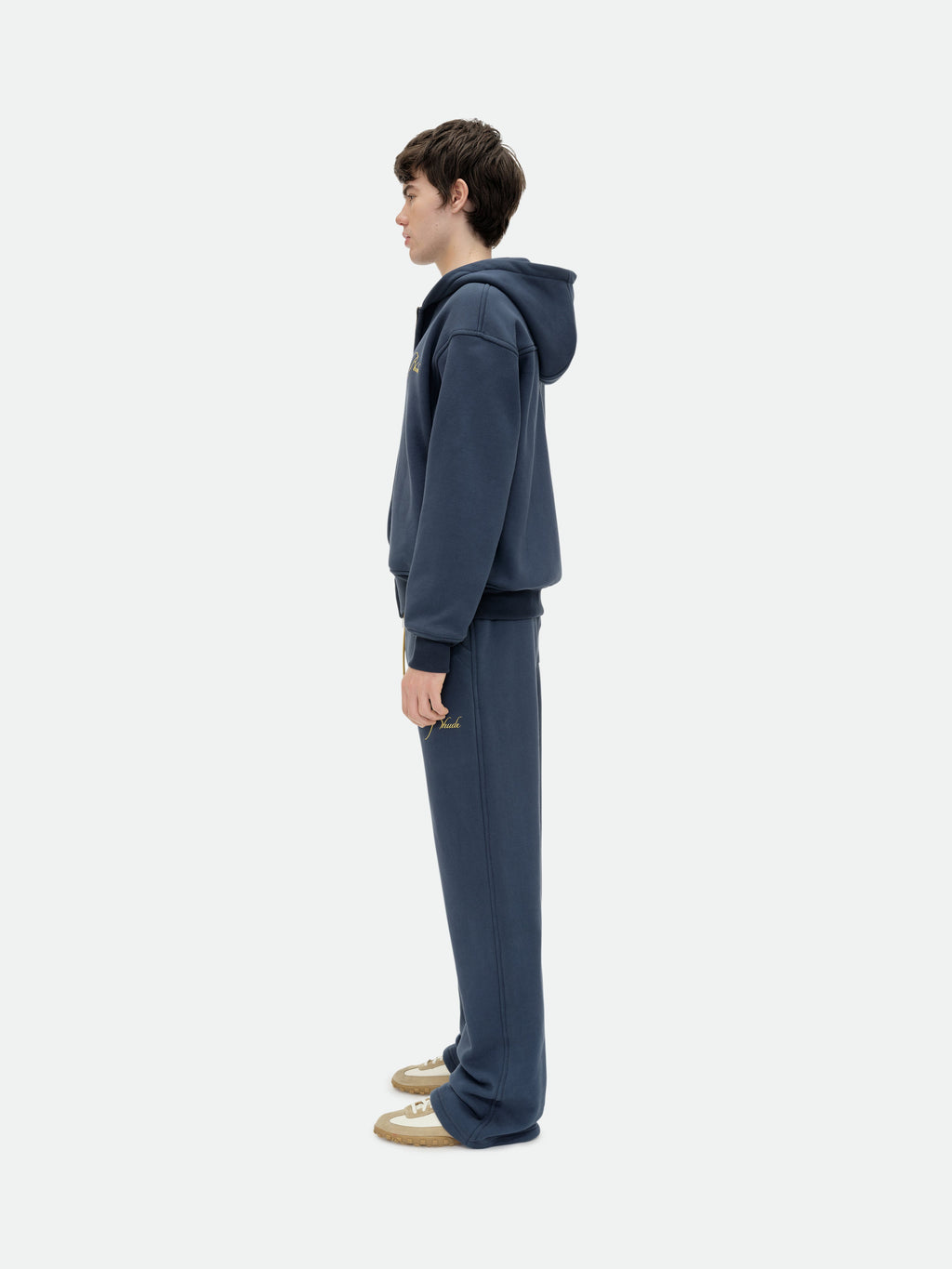 CLASSIQUE FULL ZIP HOODIE - NAVY\/YELLOW