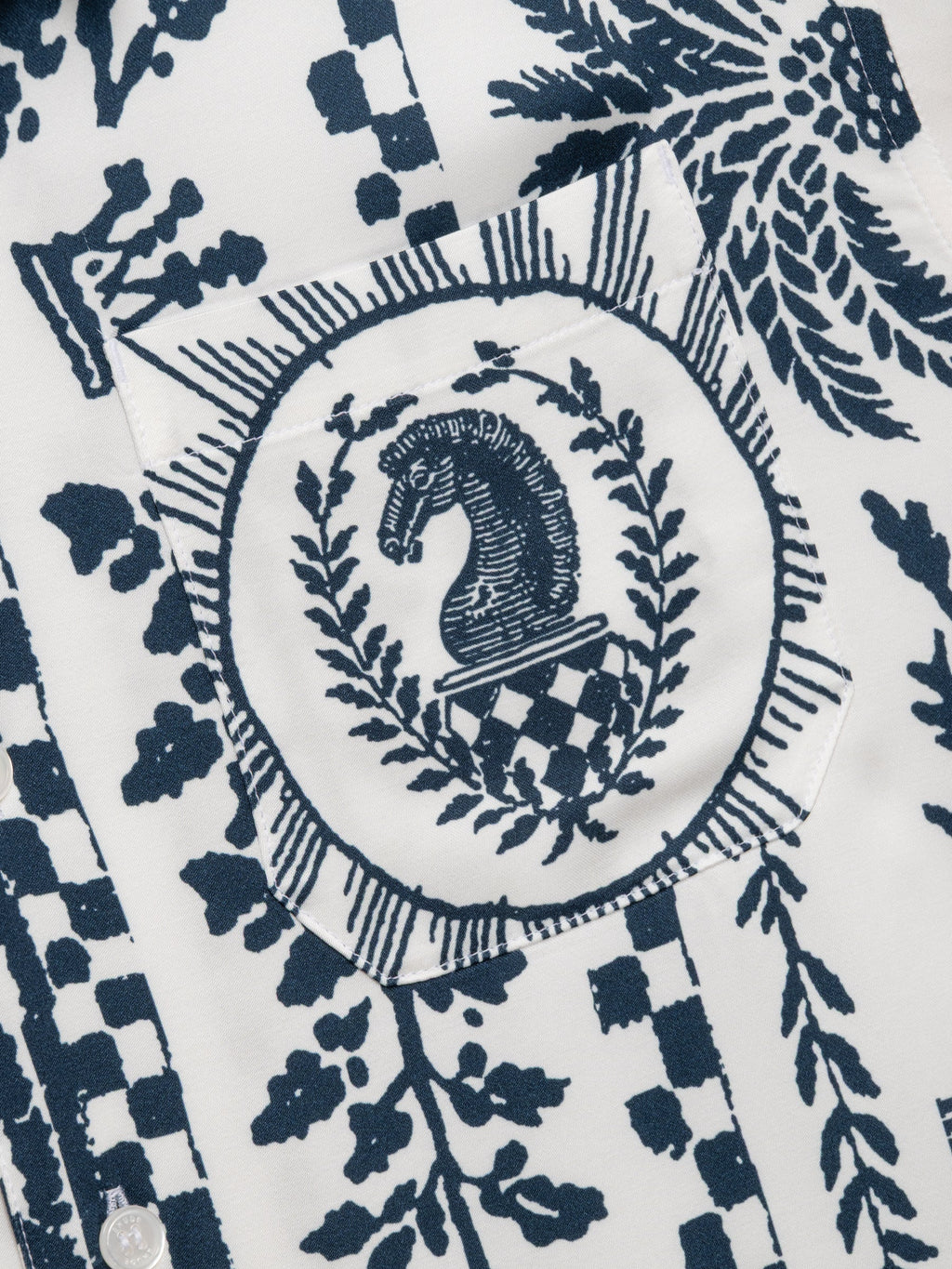 REGISTA TILE PRINT BUTTON-UP SHIRT