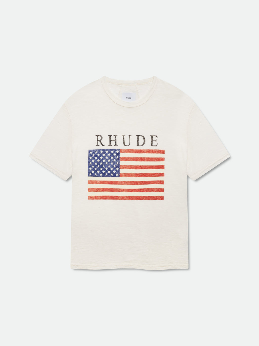 USA FLAG SLUB TEE - VTG WHITE