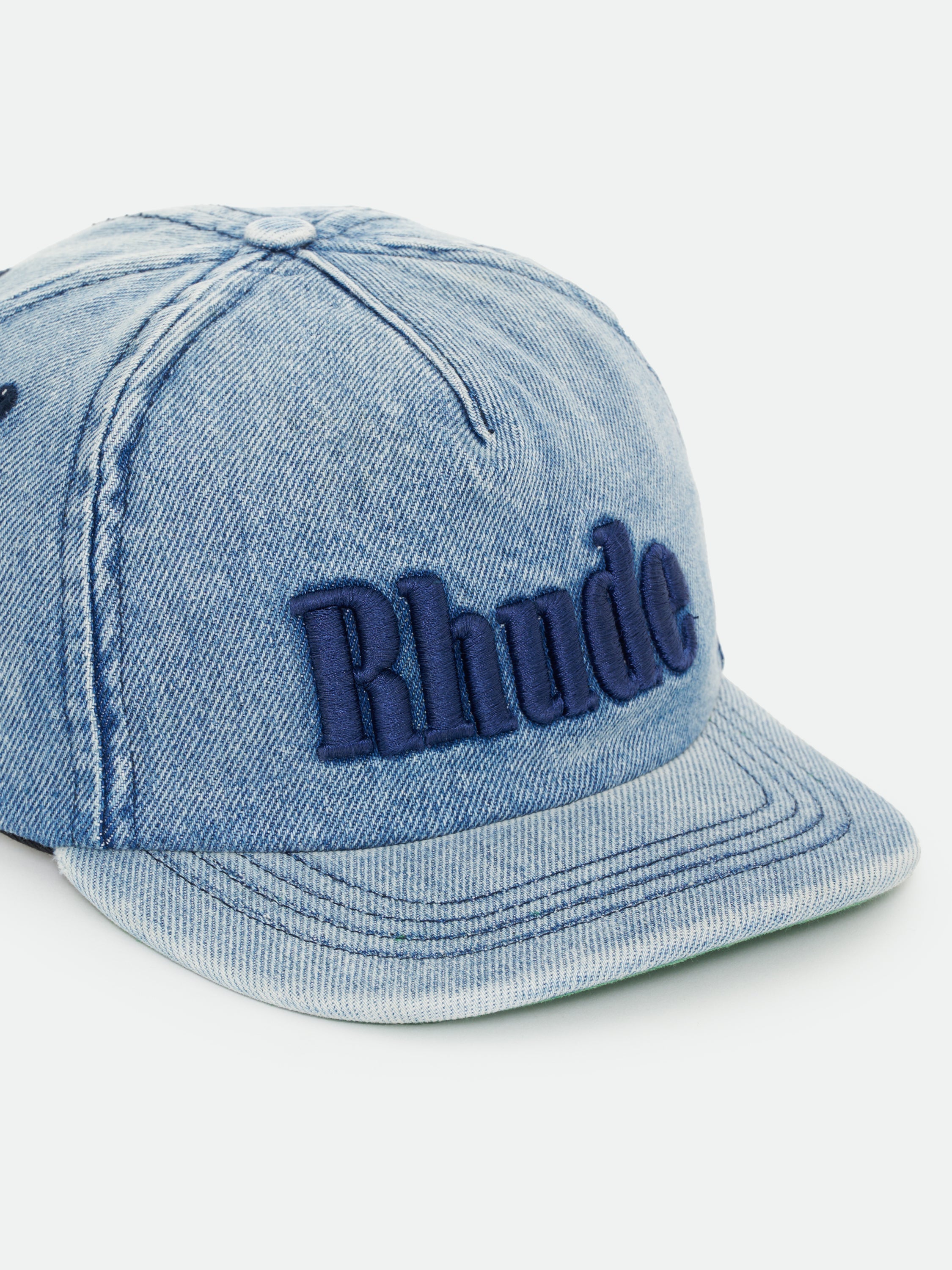 RHUDE LOGO DENIM HAT - INDIGO