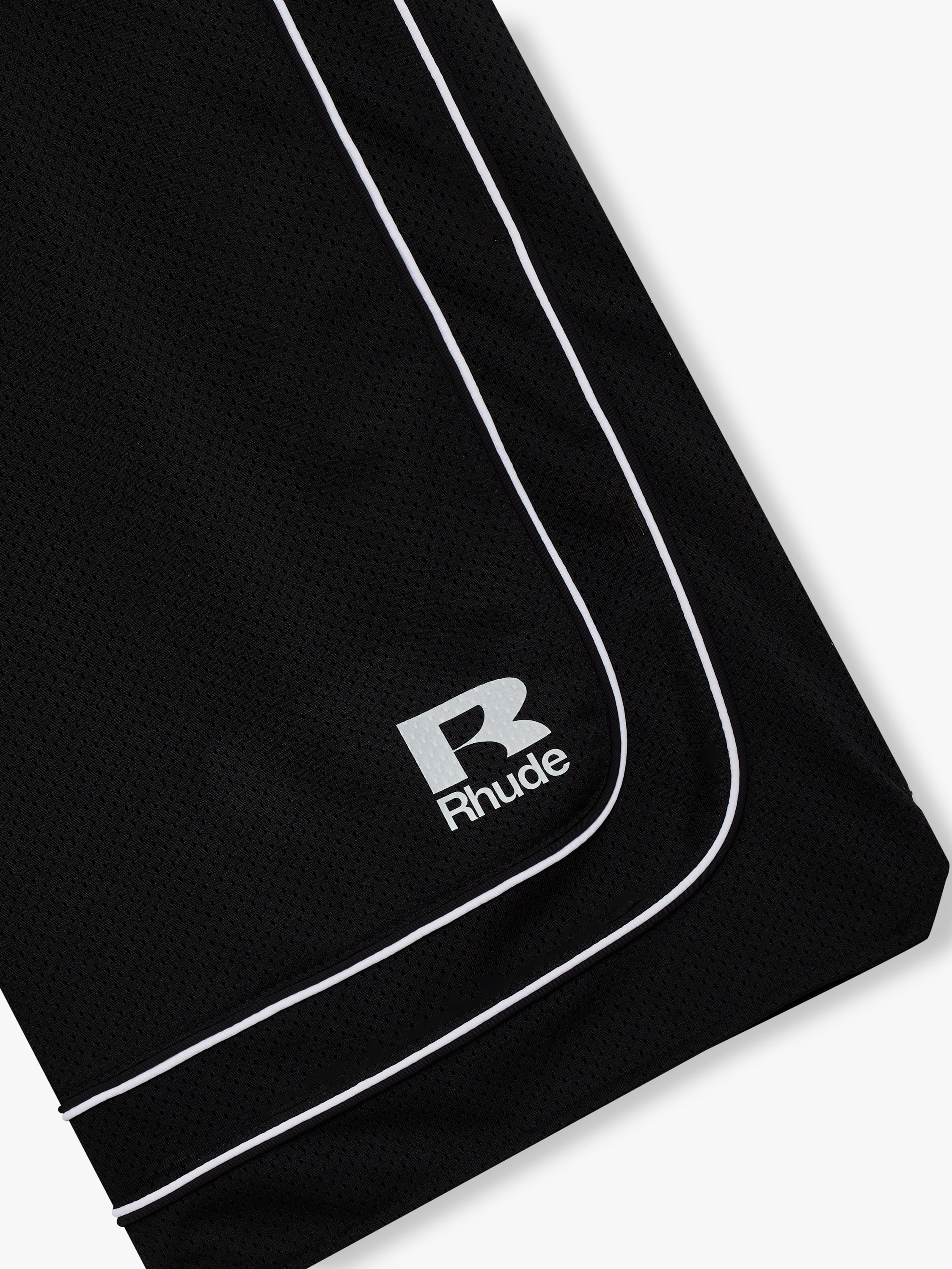 BAGGY MESH BASKETBALL SHORTS - BLACK\/WHITE