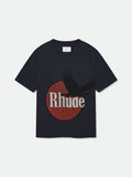 RHUDE EAGLE LOGO SLUB TEE - BLACK \/ RED \/ WHITE