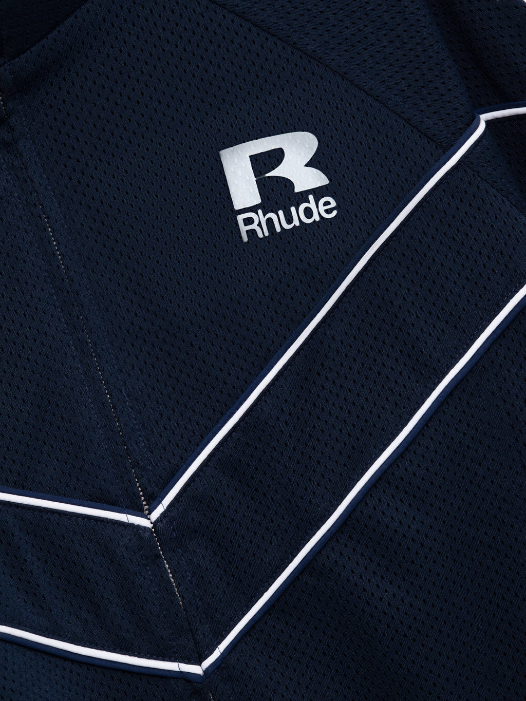RHUDE MESH PIPING RAGLAN TRACK JACKET