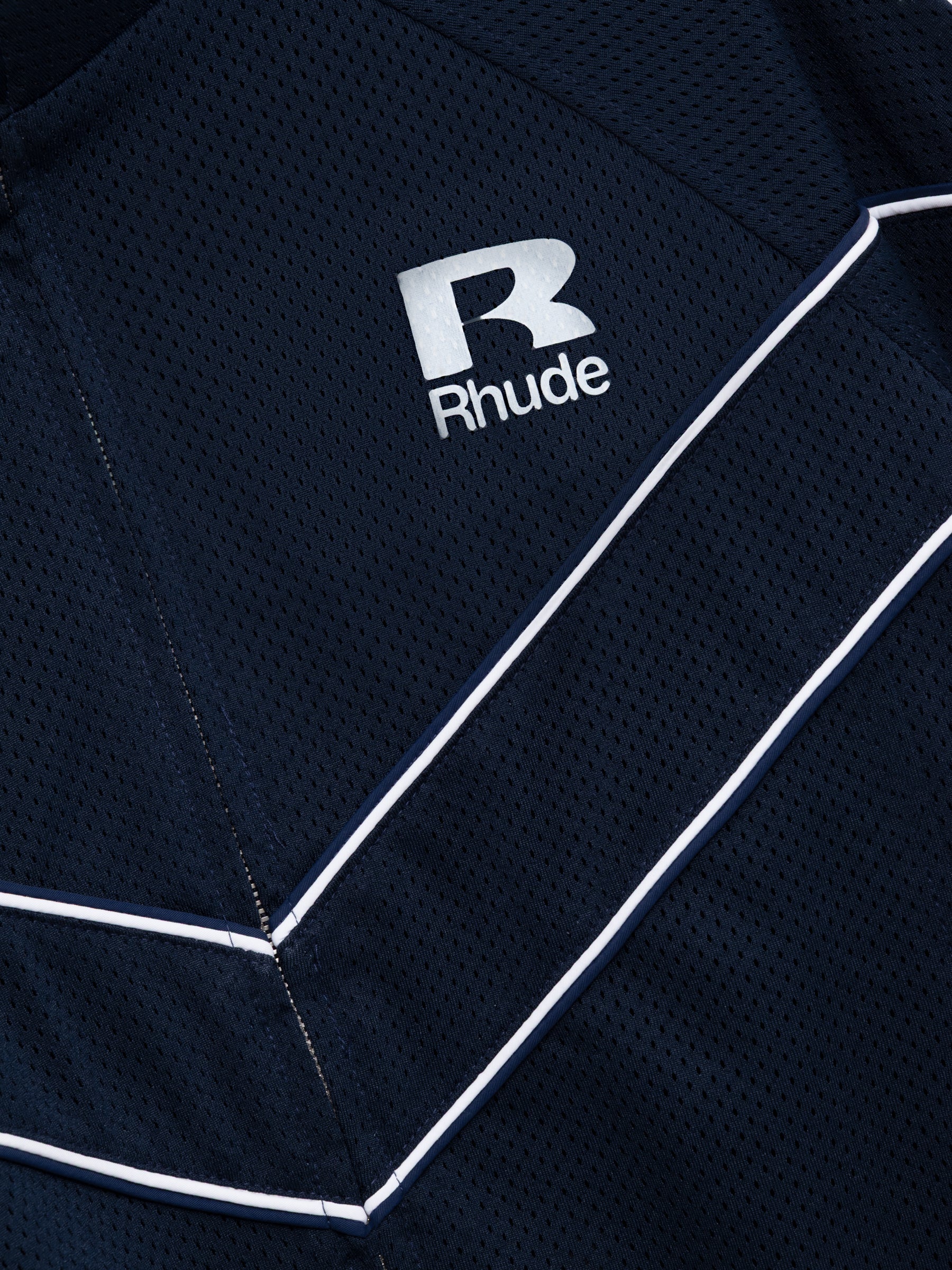RHUDE MESH PIPING RAGLAN TRACK JACKET