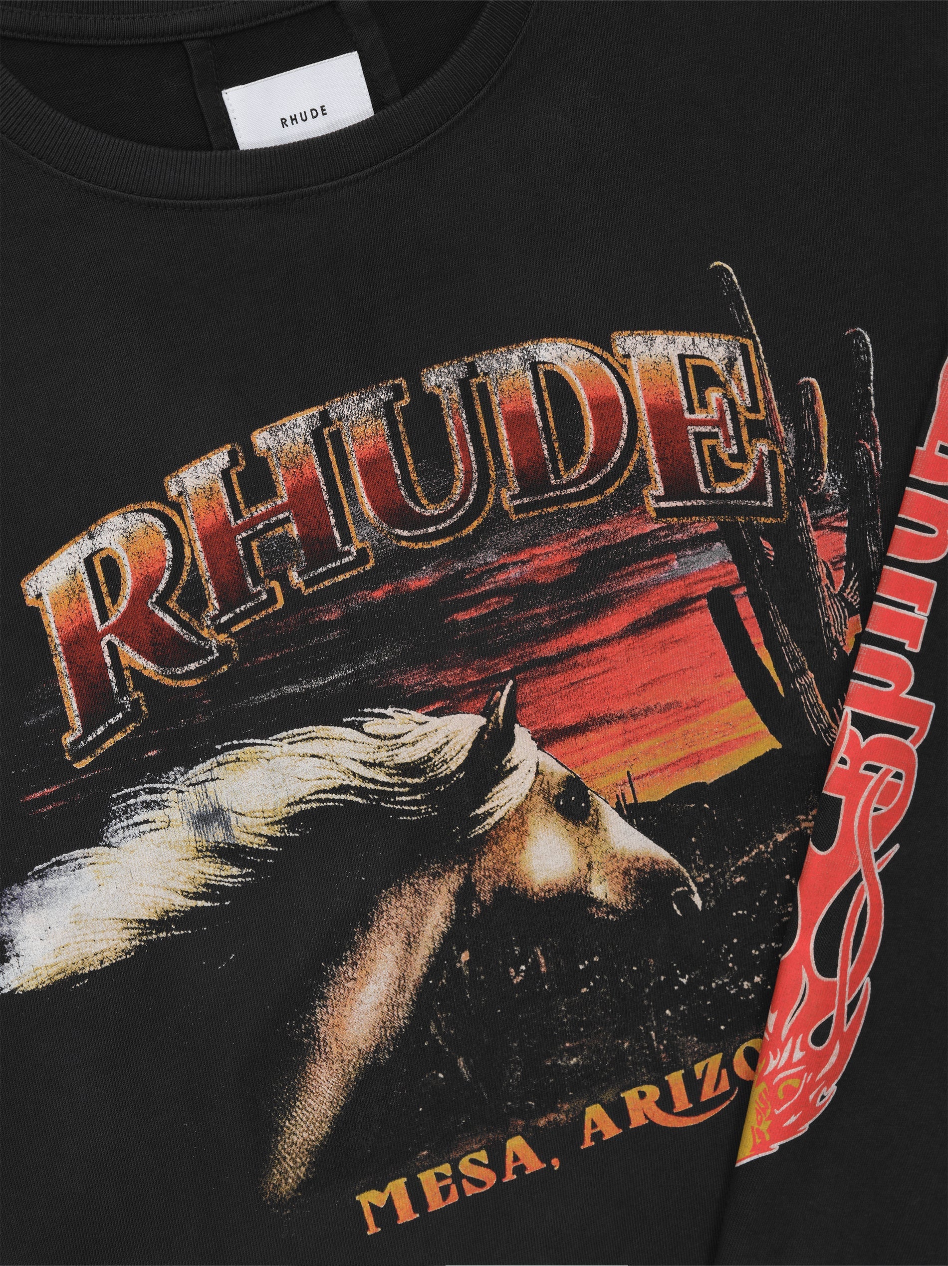 MESA STALLION LS TEE - VINTAGE BLACK