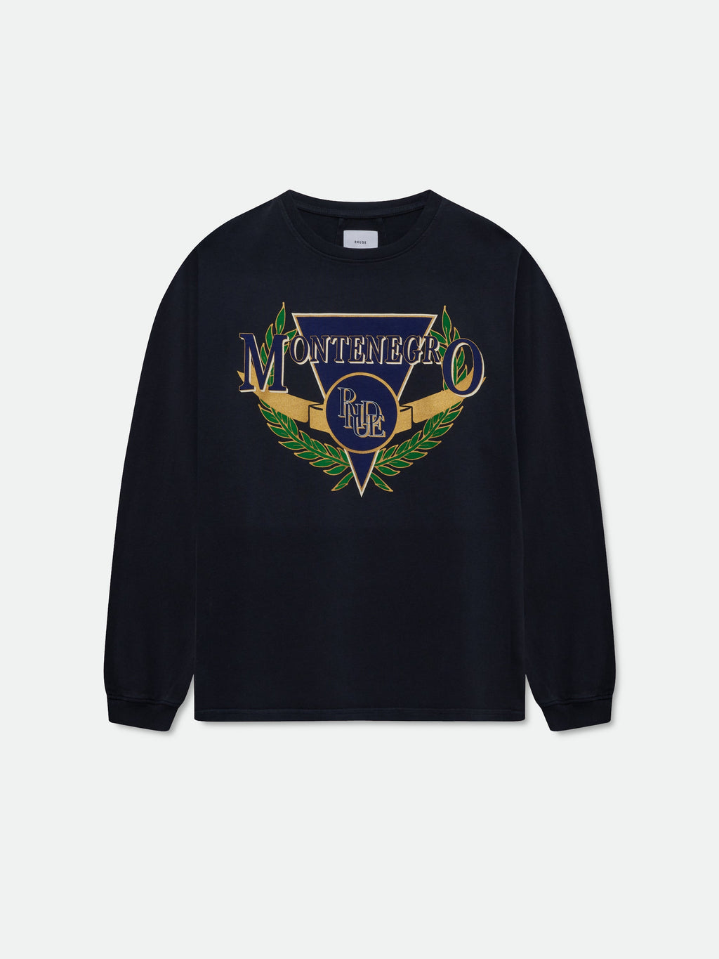 MONTENEGRO REGATTA LS TEE - VINTAGE BLACK\/ NAVY\/ GREEN