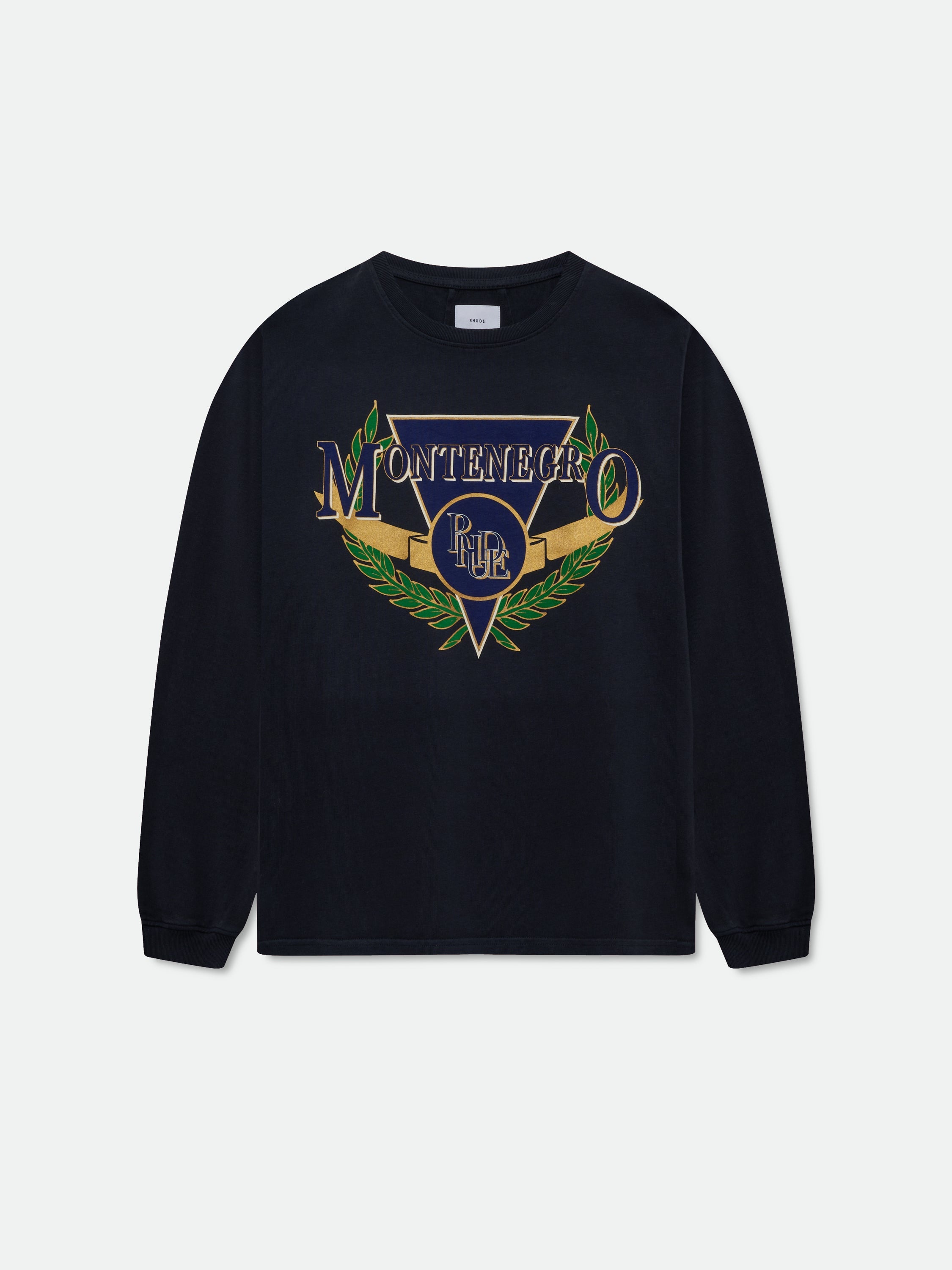 MONTENEGRO REGATTA LS TEE - VINTAGE BLACK\/ NAVY\/ GREEN