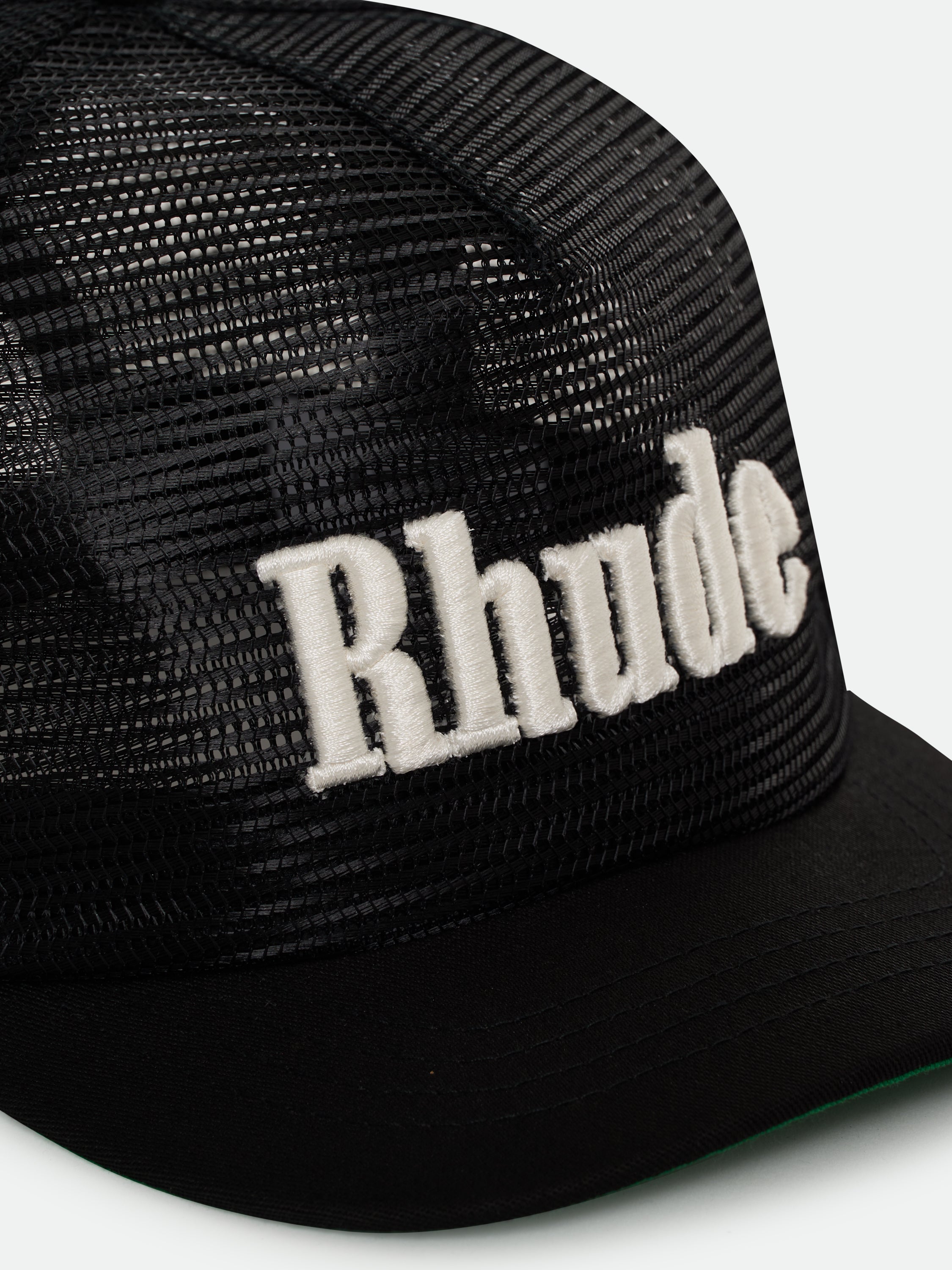 RHUDE LOGO MESH HAT - BLACK\/WHITE