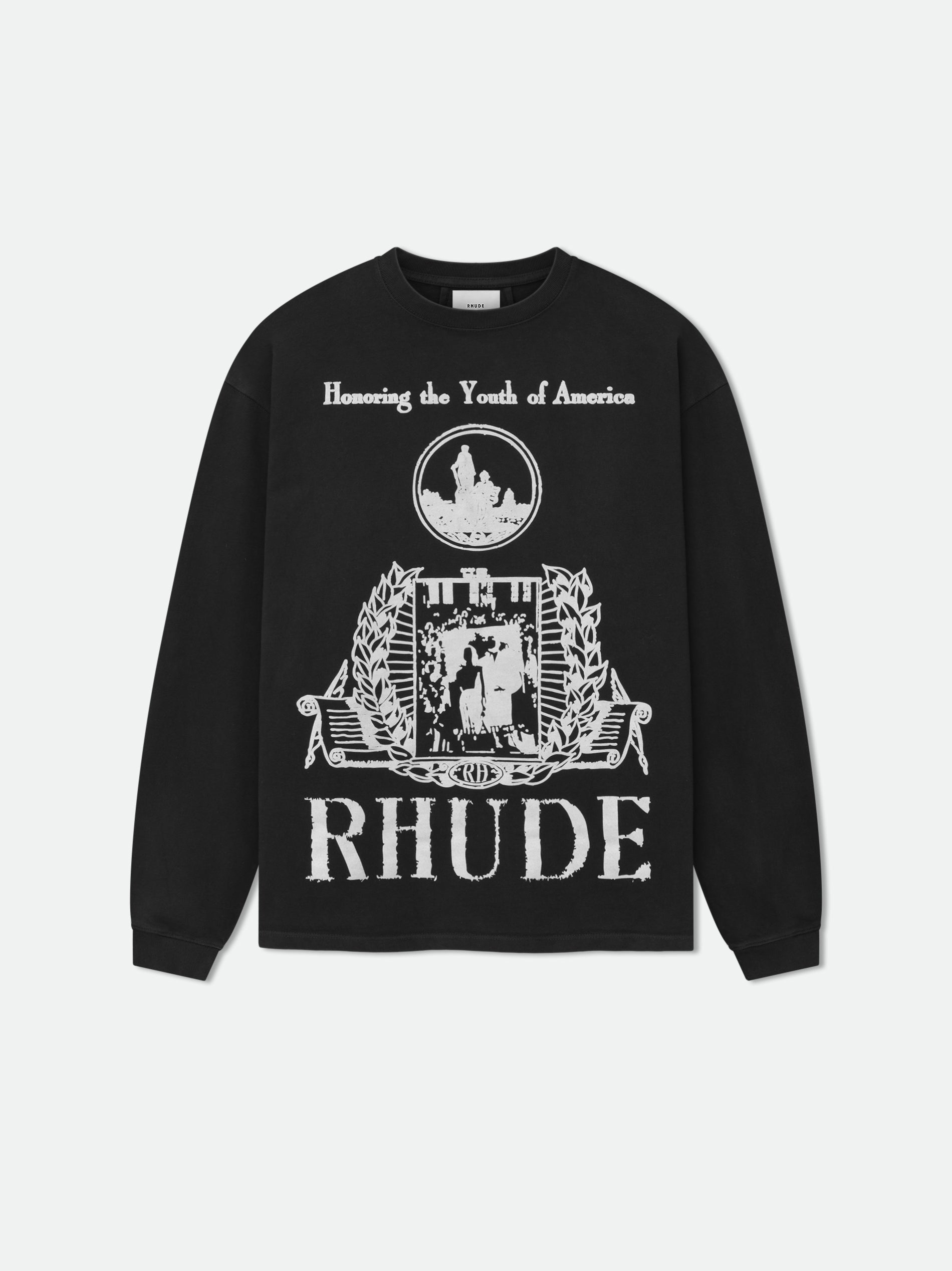 YOUTH OF AMERICA LS TEE - VINTAGE BLACK