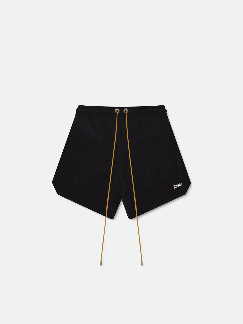 RHUDE LOGO SWIM TRUNKS - BLACK \/ WHITE