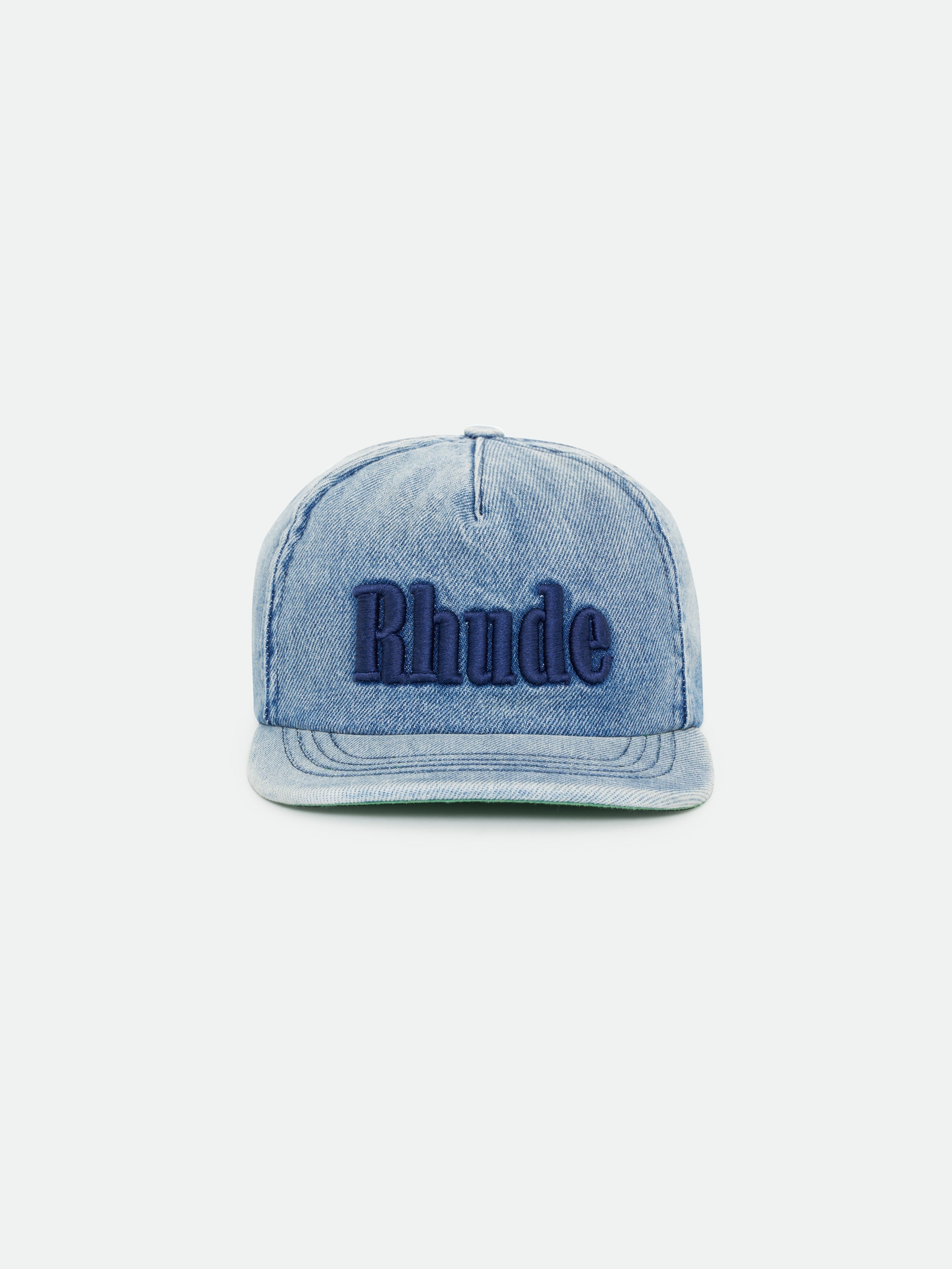 RHUDE LOGO DENIM HAT - INDIGO