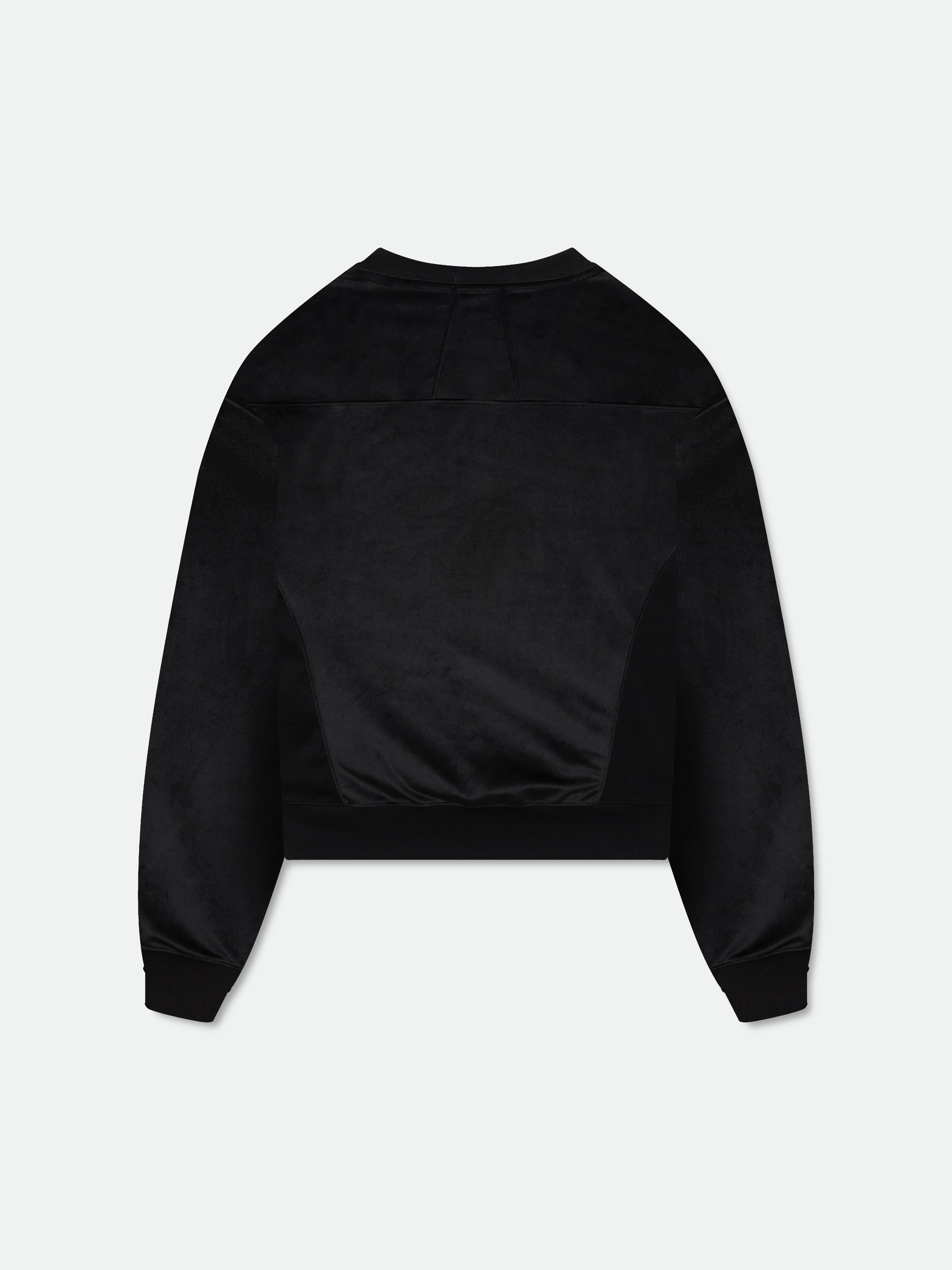 VELOUR CLASSIQUE CREWNECK - BLACK\/ WHITE