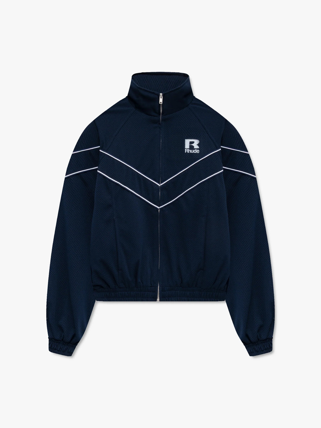 RHUDE MESH PIPING RAGLAN TRACK JACKET