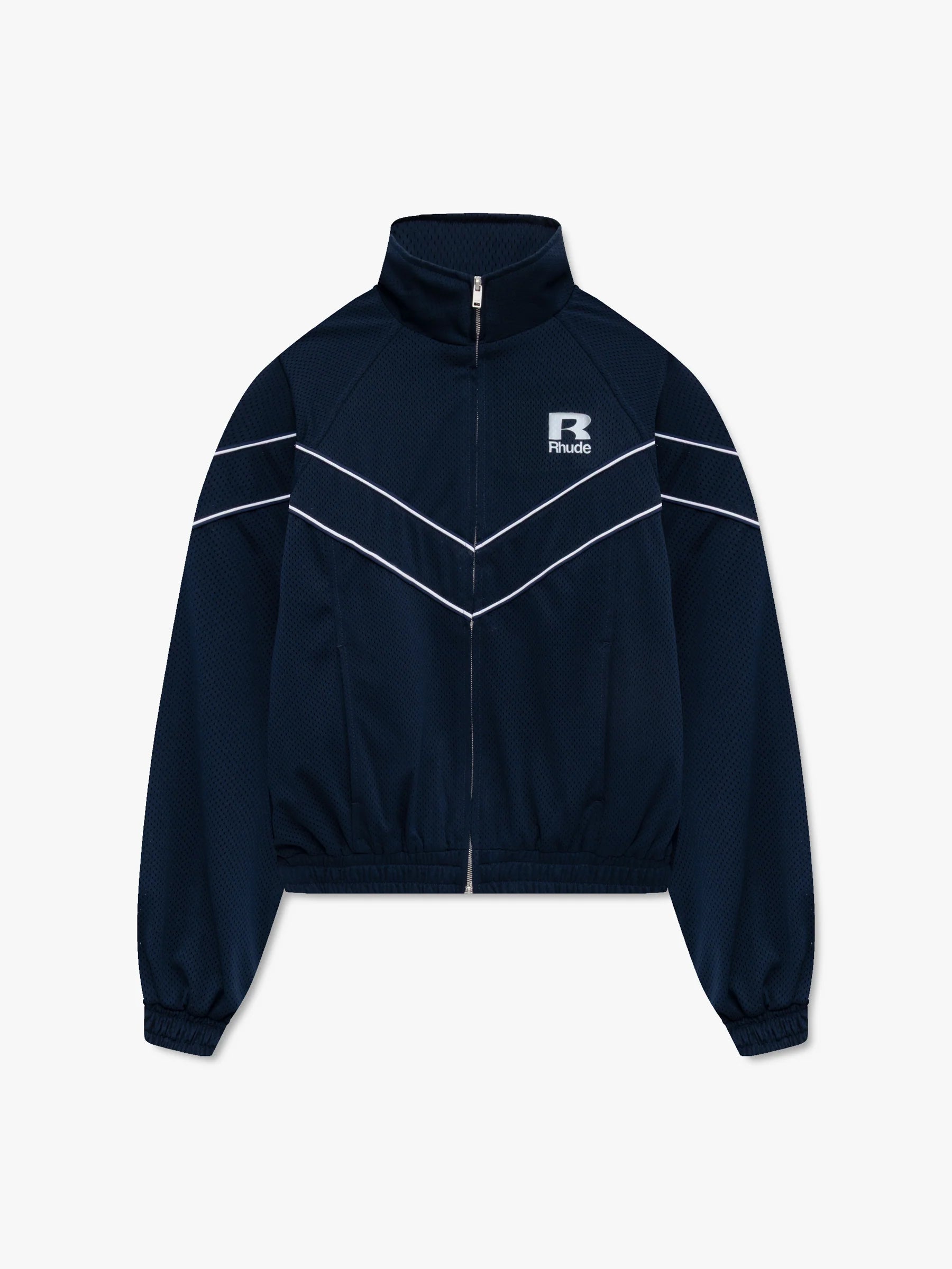 RHUDE MESH PIPING RAGLAN TRACK JACKET