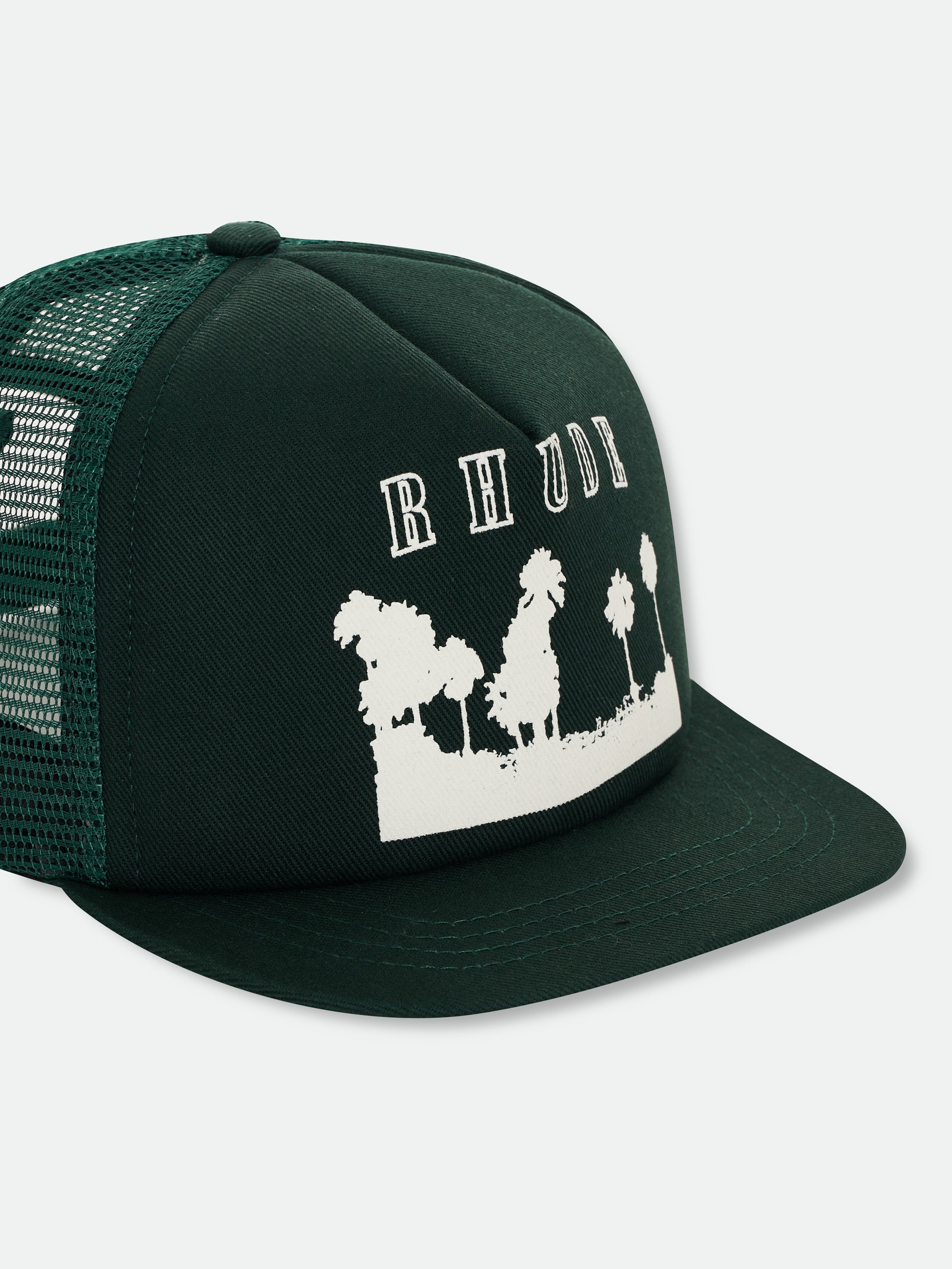 THOUSAND PALMS TRUCKER HAT - GREEN\/WHITE