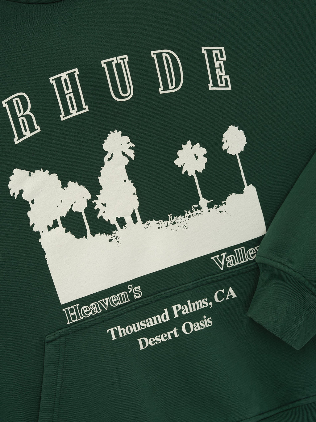 THOUSAND PALMS HOODIE - VINTAGE FOREST GREEN \/ WHITE