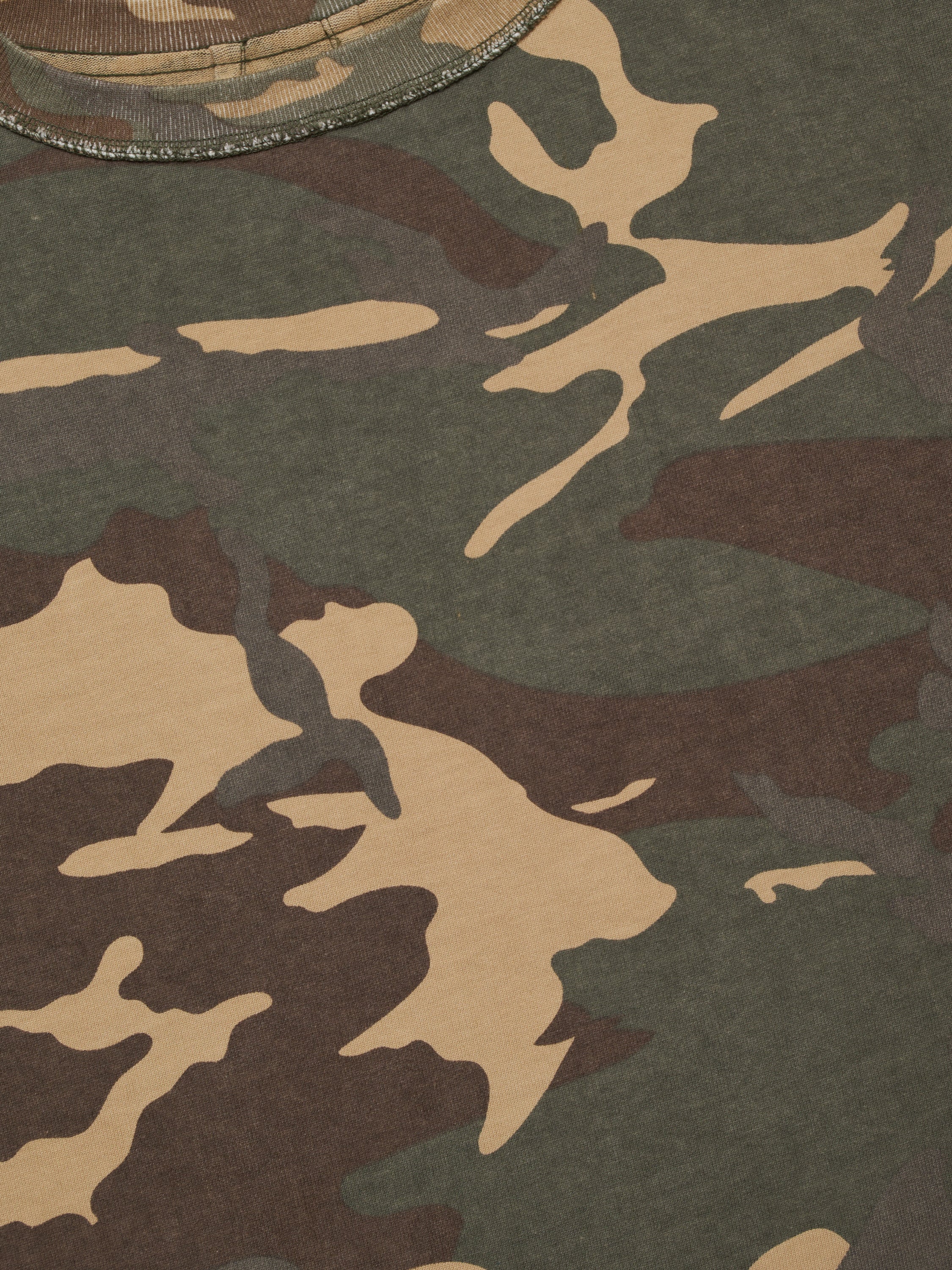 CAMO DOUBLE-LAYERED TEE - MULTI GREEN