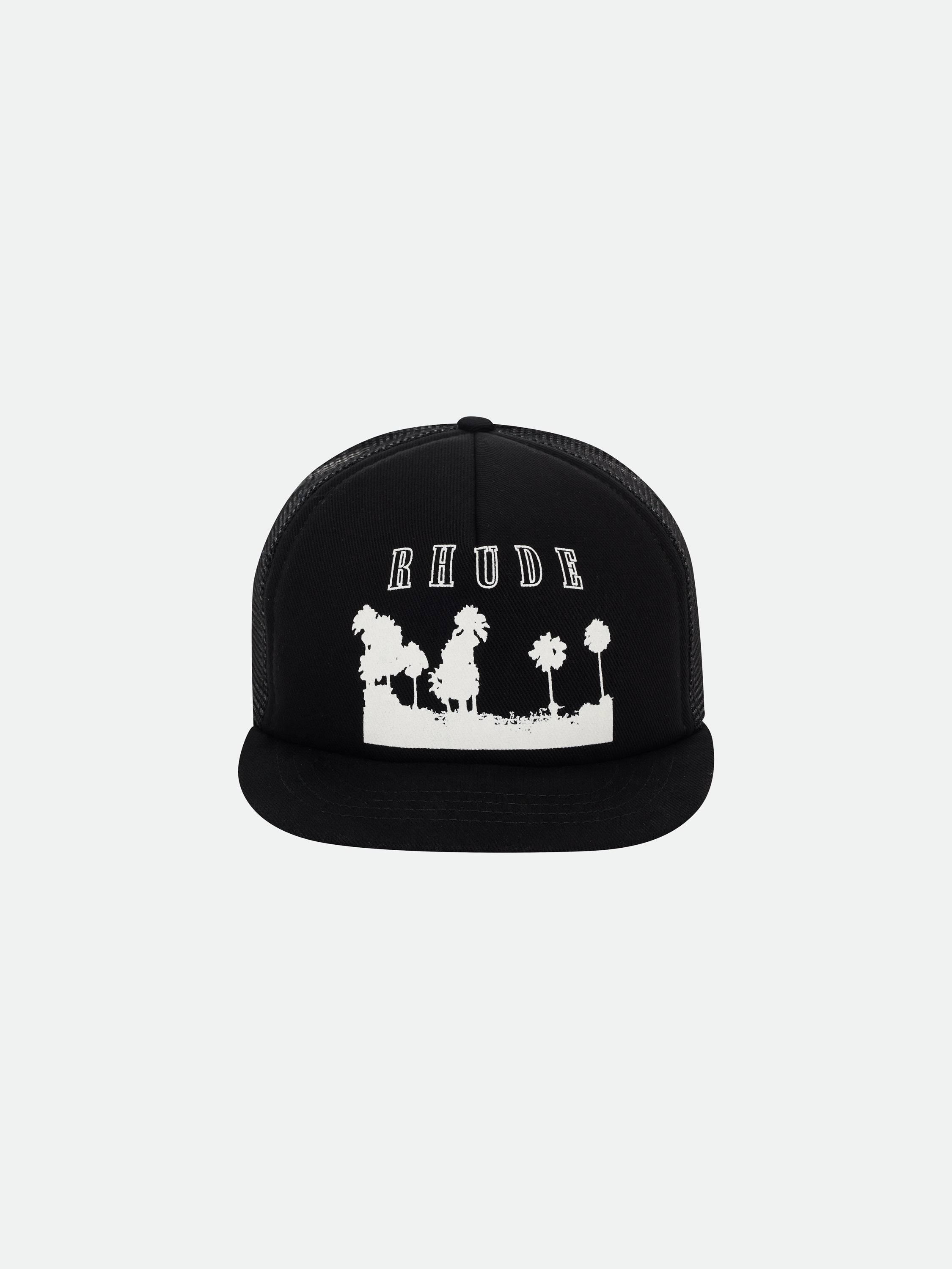 THOUSAND PALMS TRUCKER HAT - BLACK\/WHITE