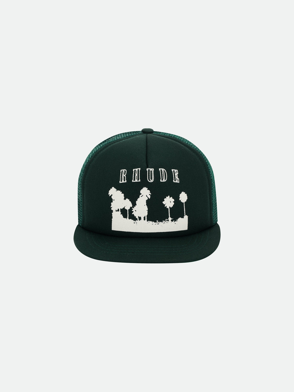 THOUSAND PALMS TRUCKER HAT - GREEN\/WHITE