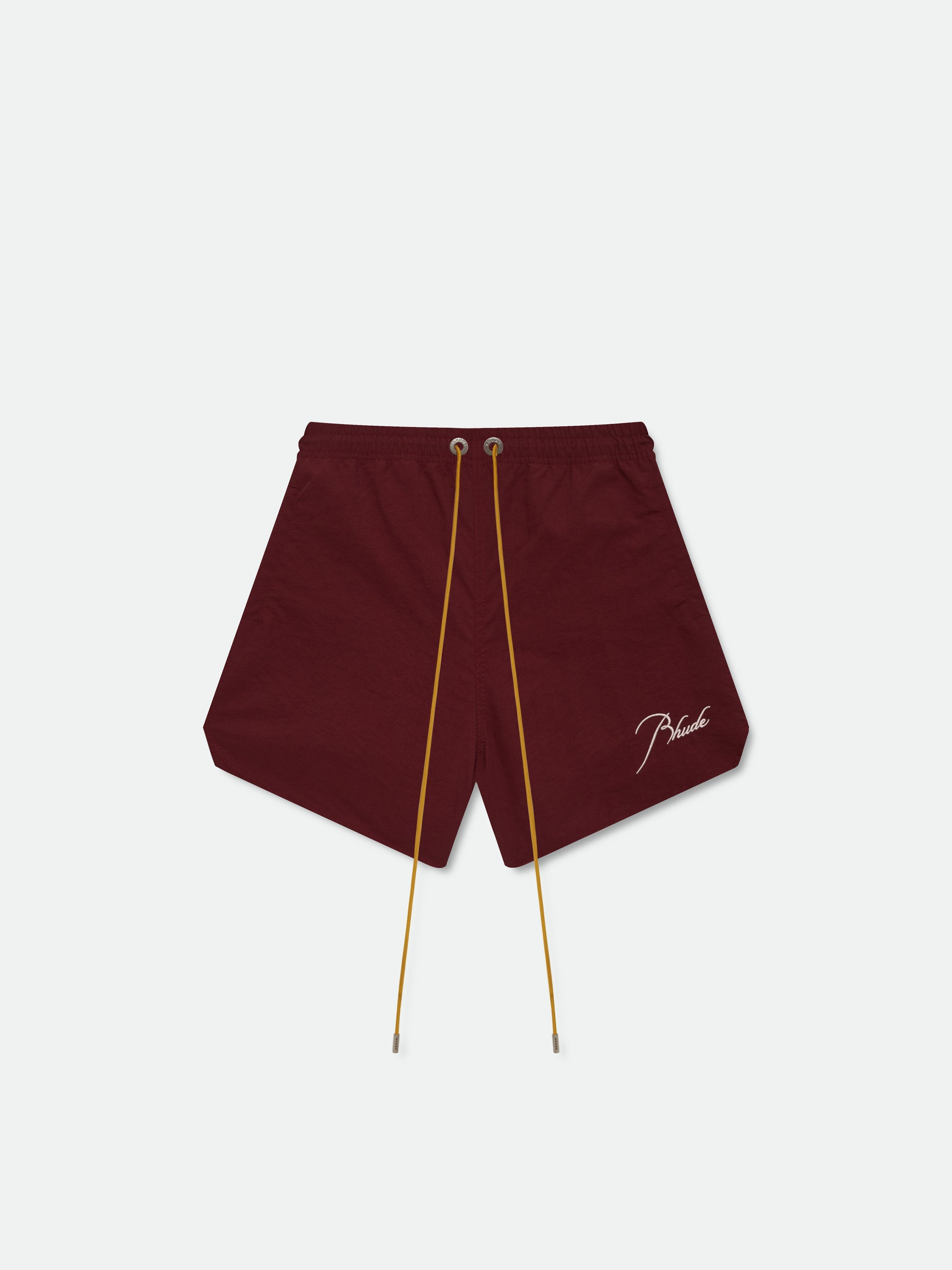 RHUDE RADIATOR SWIM TRUNKS - MAROON WHITE