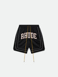 BAGGY COLLEGIATE LOGO SHORT - RED\/BLACK