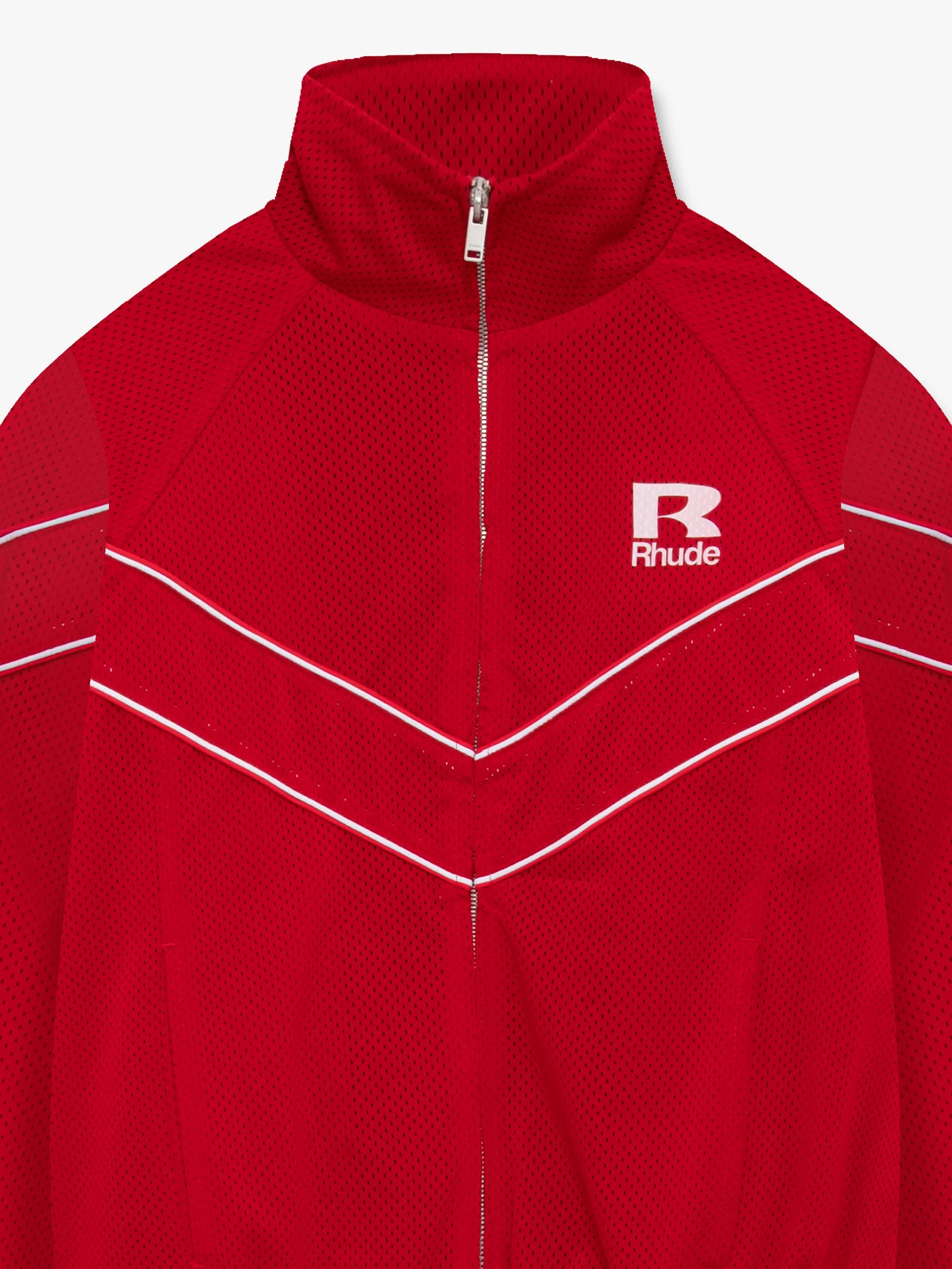 RHUDE MESH PIPING RAGLAN TRACK JACKET