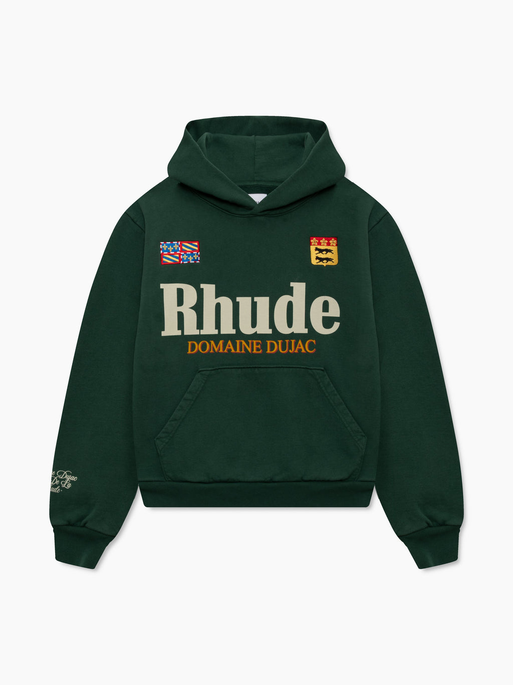RHUDE x DOMAINE DUJAC HOODIE - GREEN \/ WHITE