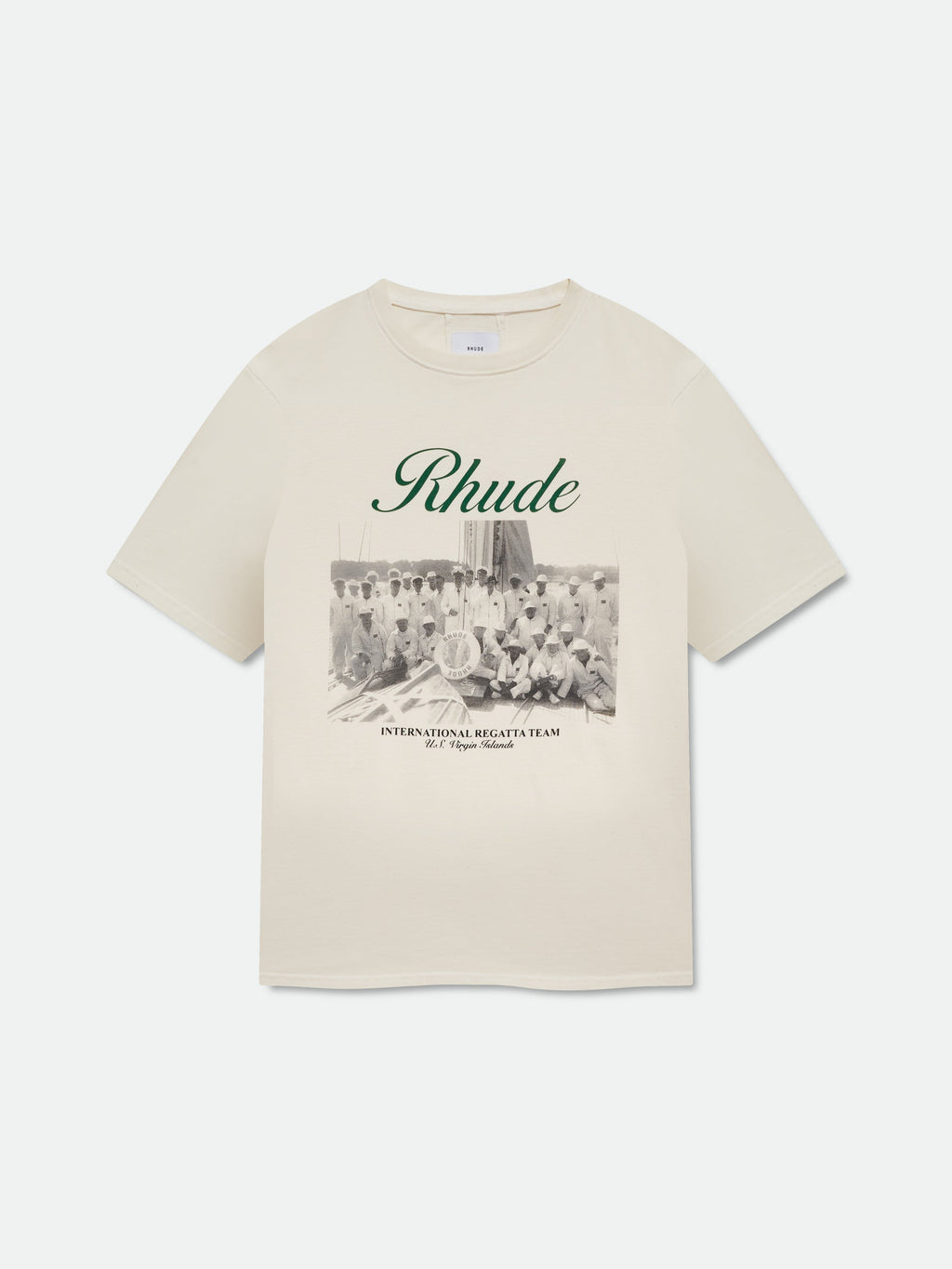 VIRGIN ISLANDS SCRIPT TEE - VINTAGE WHITE\/ BLACK\/ GREEN