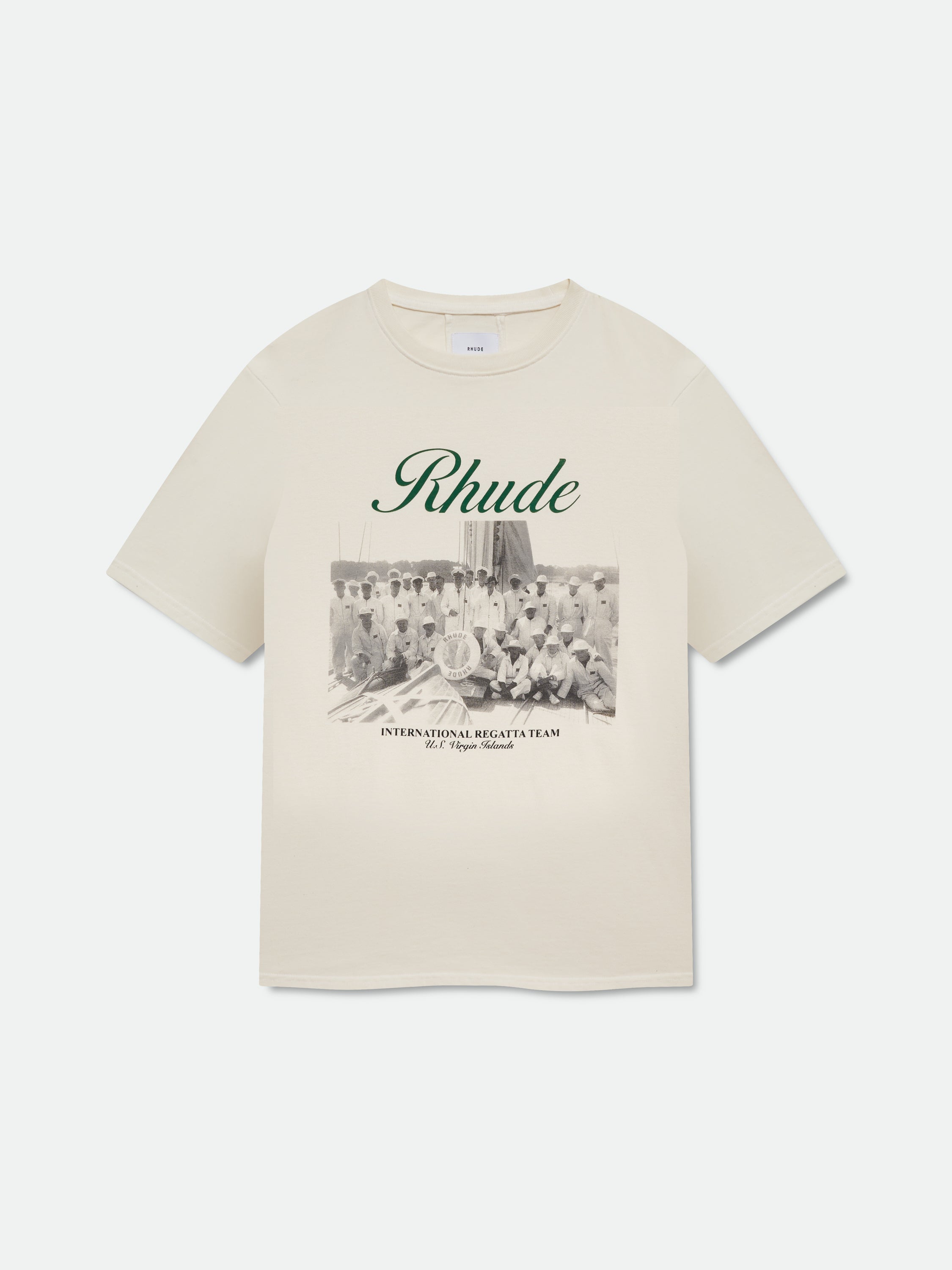 VIRGIN ISLANDS SCRIPT TEE - VINTAGE WHITE\/ BLACK\/ GREEN