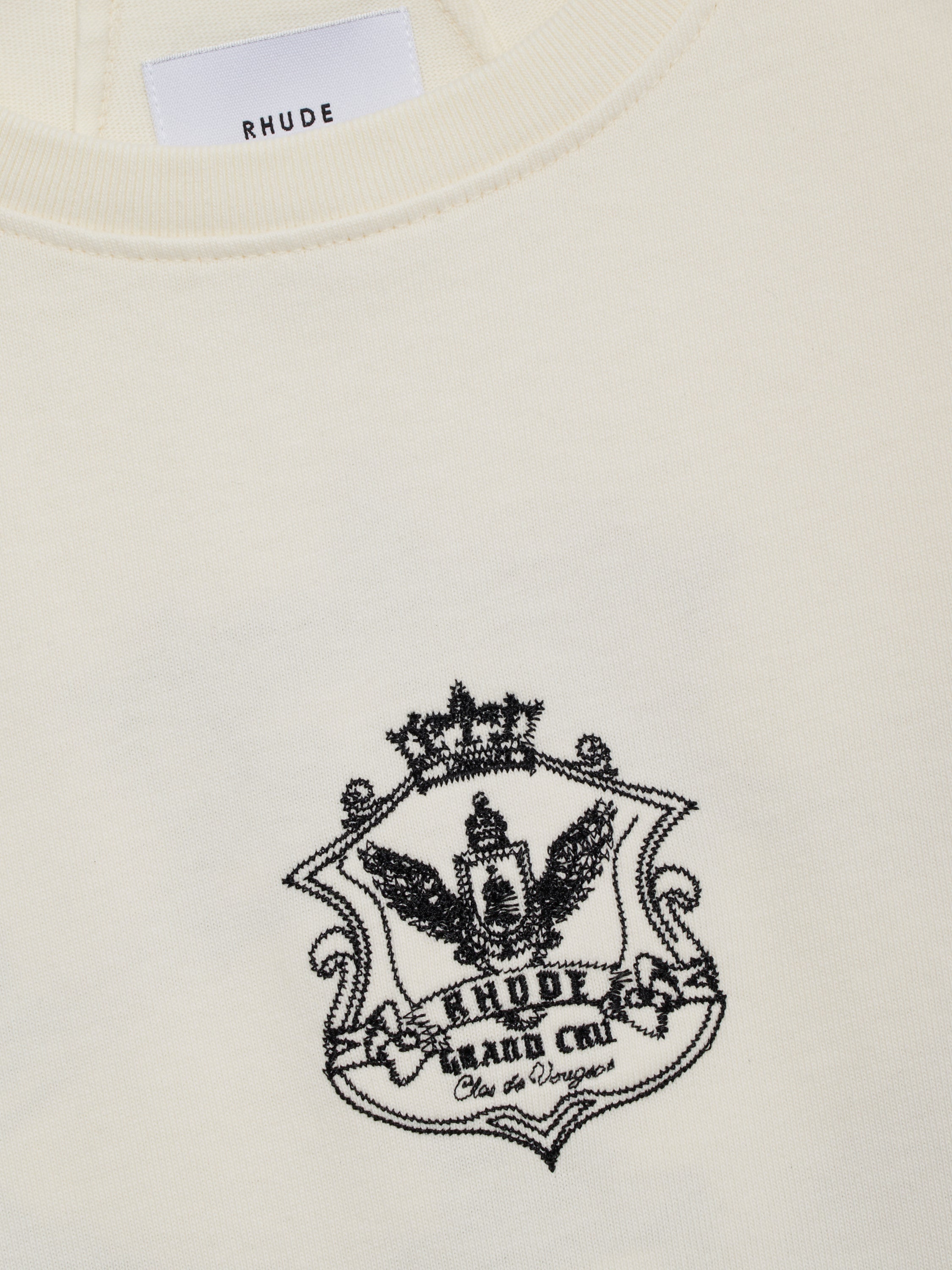 GRAND CRU CREST LS TEE - VINTAGE WHITE