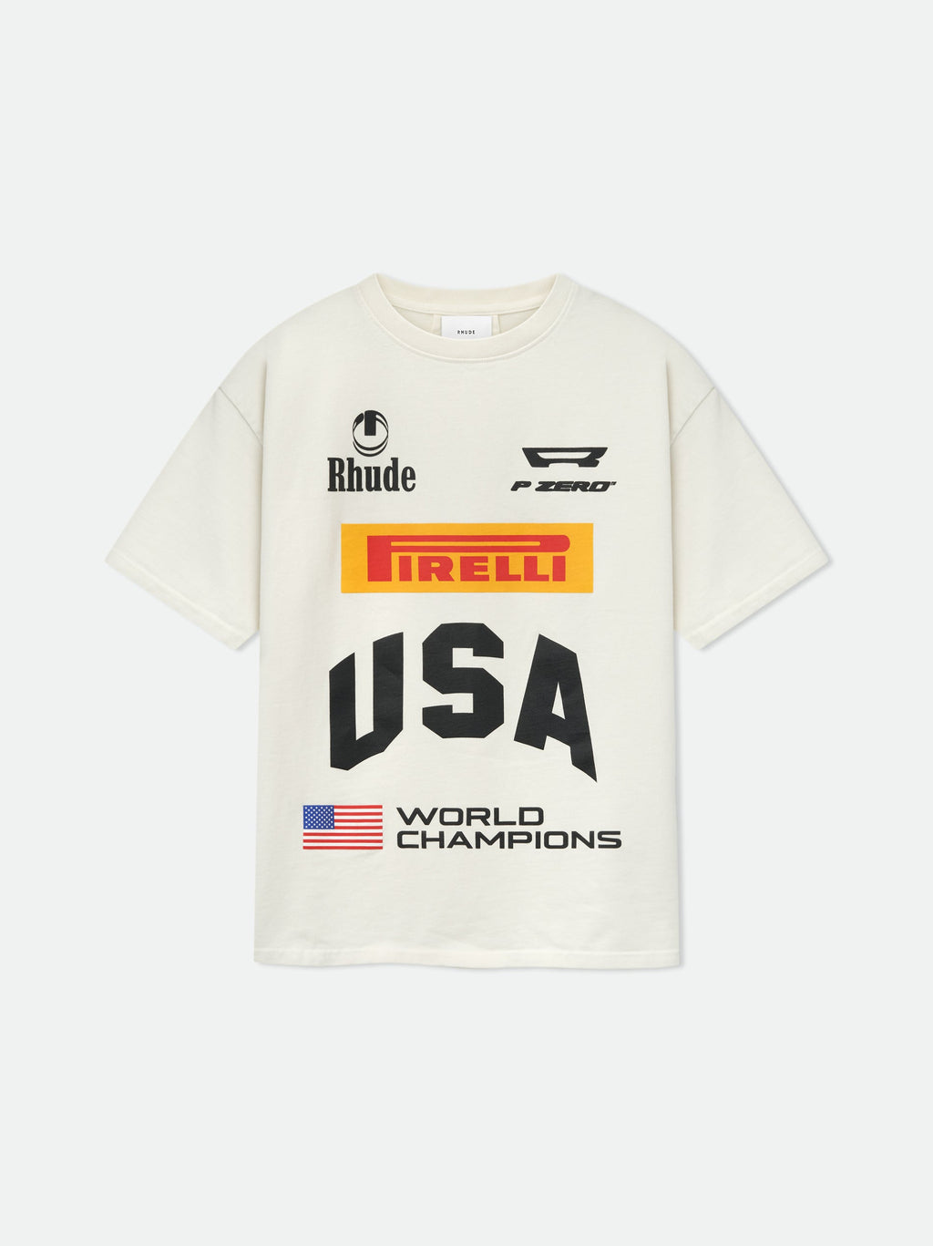 US CHAMPS TEE - VINTAGE WHITE\/ BLACK\/ YELLOW