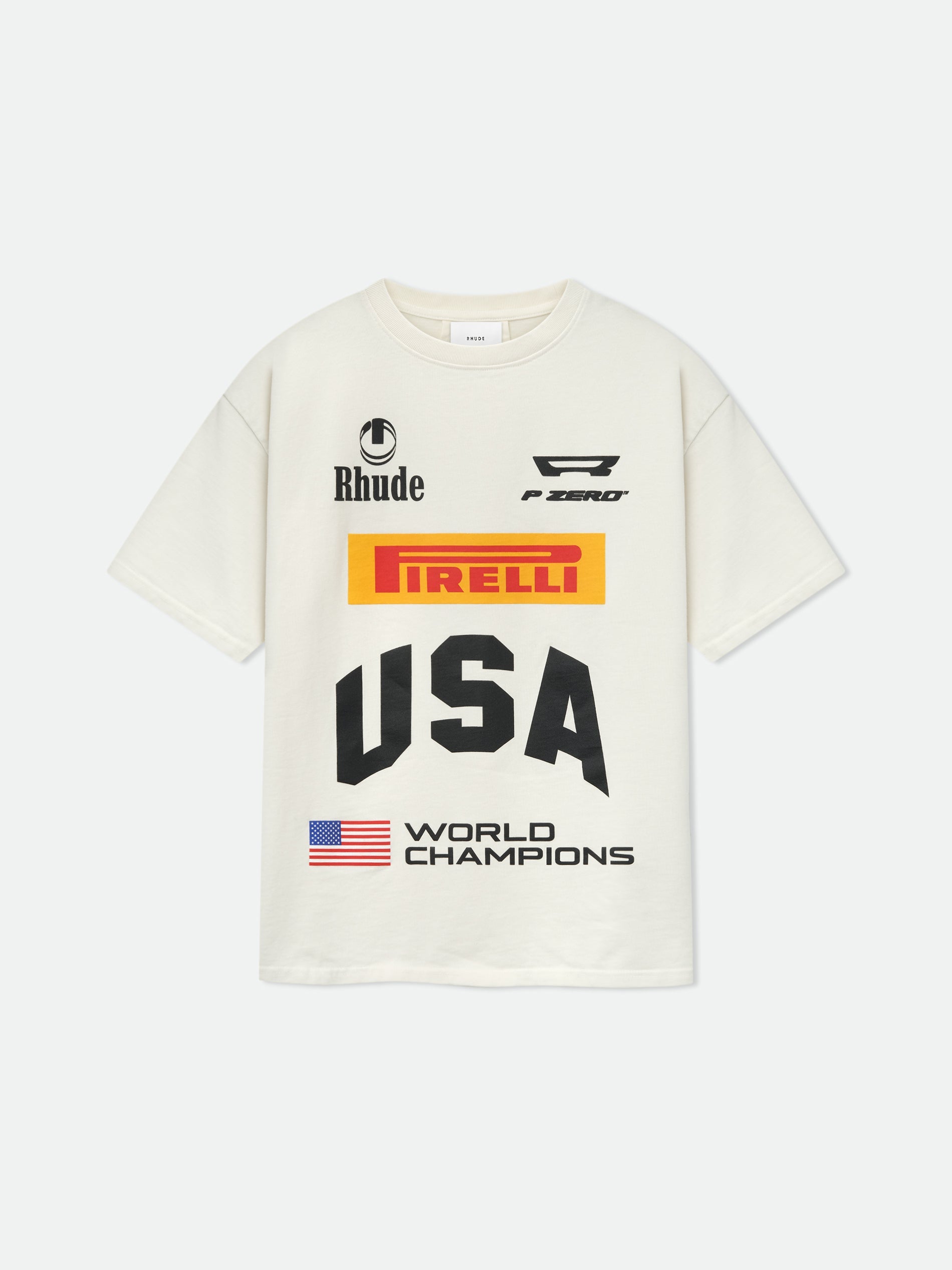 US CHAMPS TEE - VINTAGE WHITE\/ BLACK\/ YELLOW