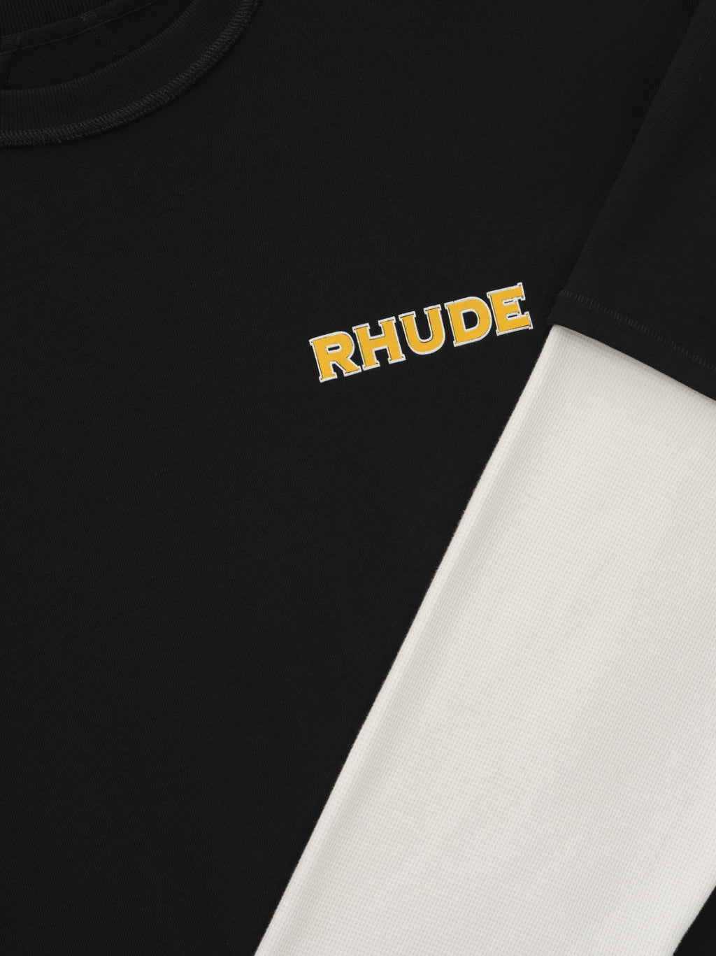 RHUDE STEEL DOUBLE-LAYERED TEE - VTG BLACK