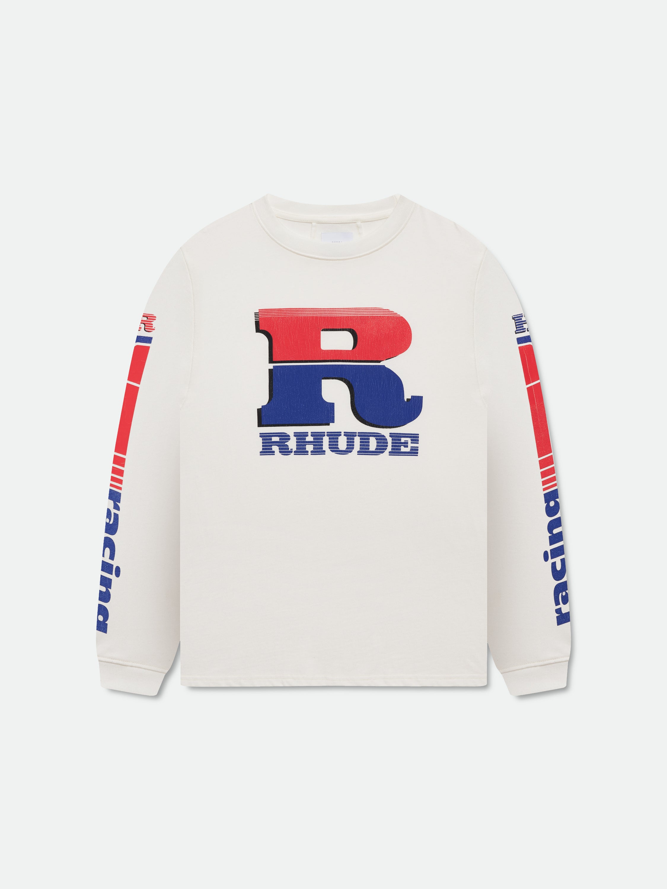 SPLIT PETROL LOGO LS TEE - VINTAGE WHITE