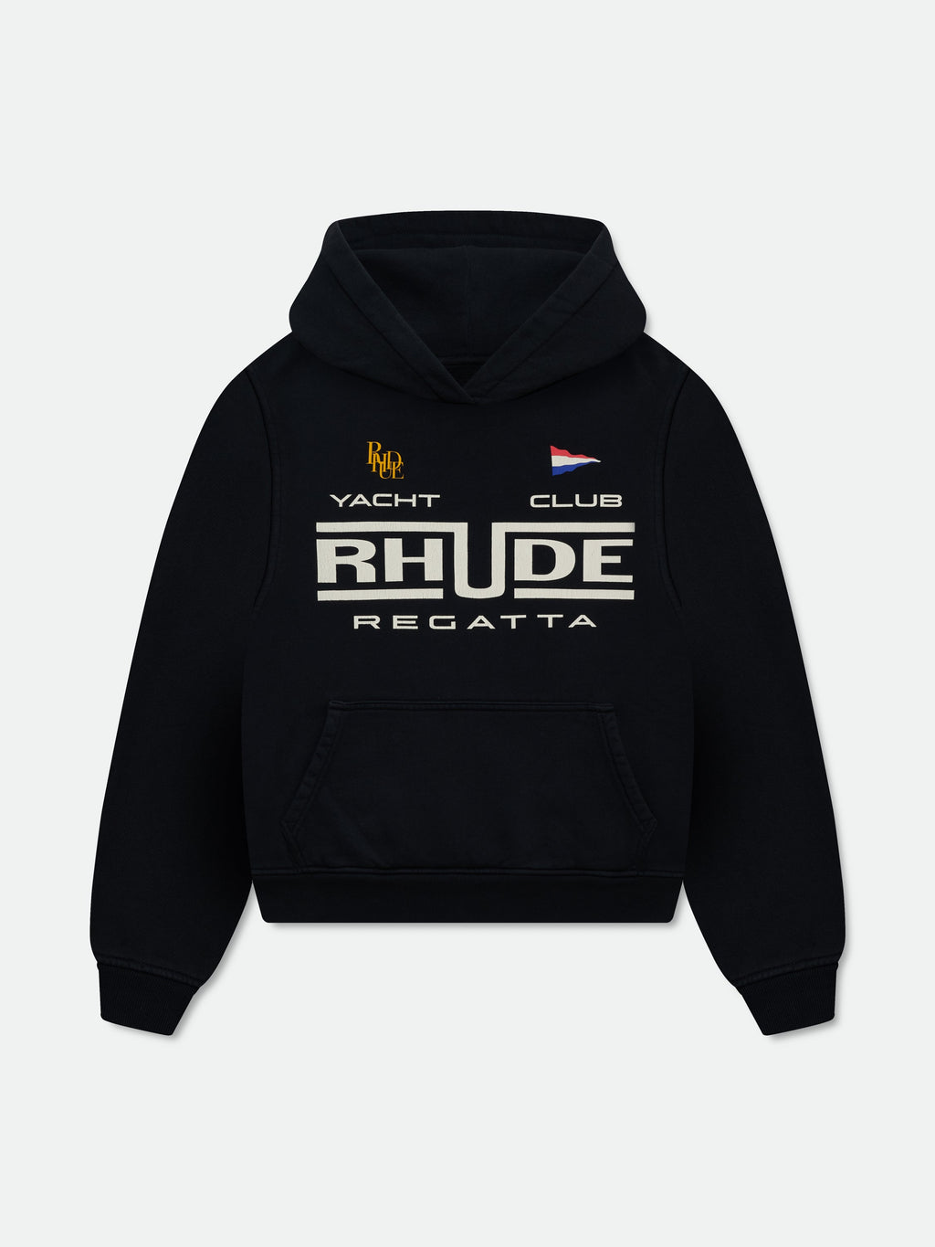 RHUDE REGATTA CLUB HOODIE - VTG BLACK